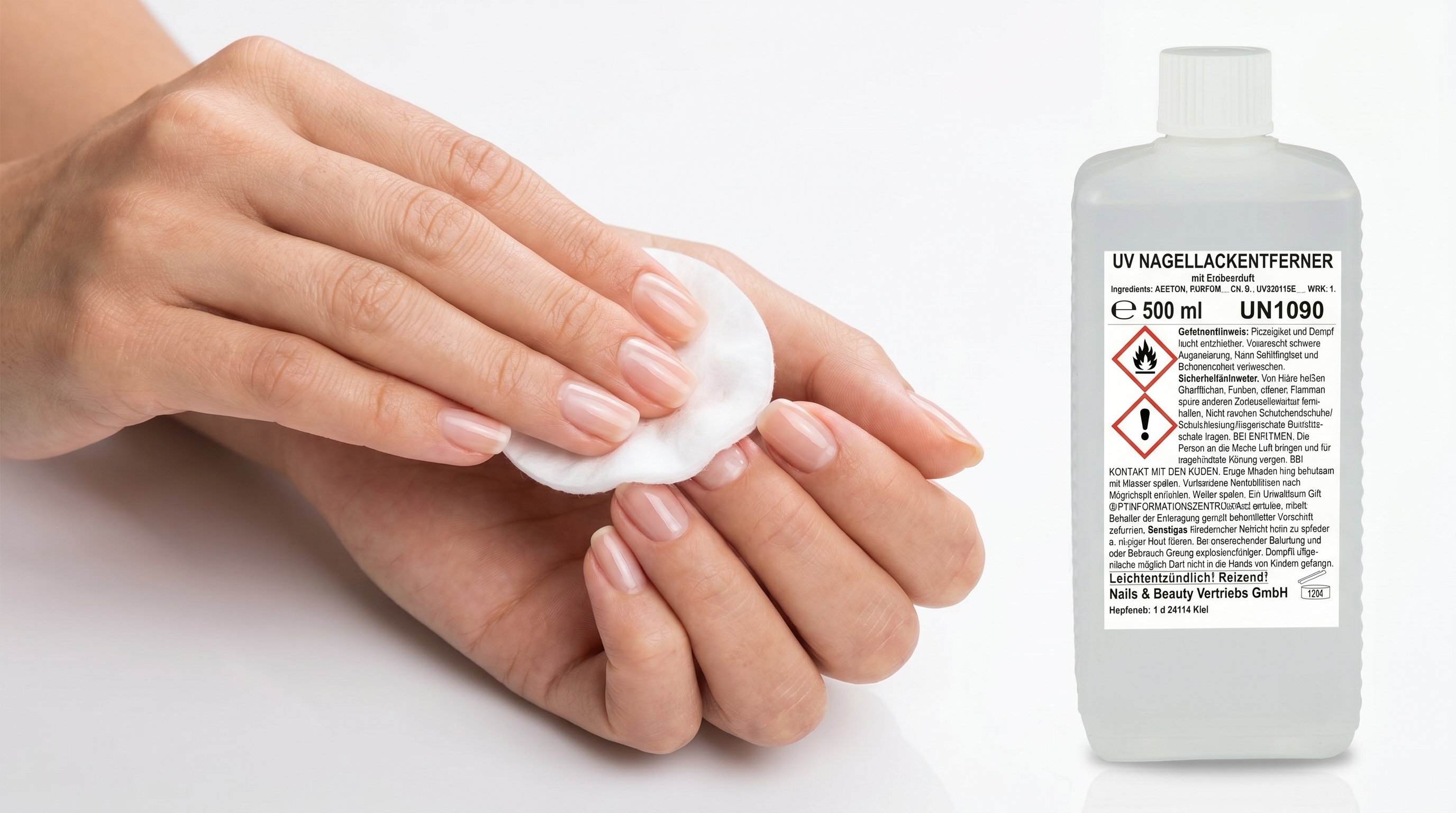 Nagellack entfernen mit dem N&BF UV Nagellackentferner und Zellette