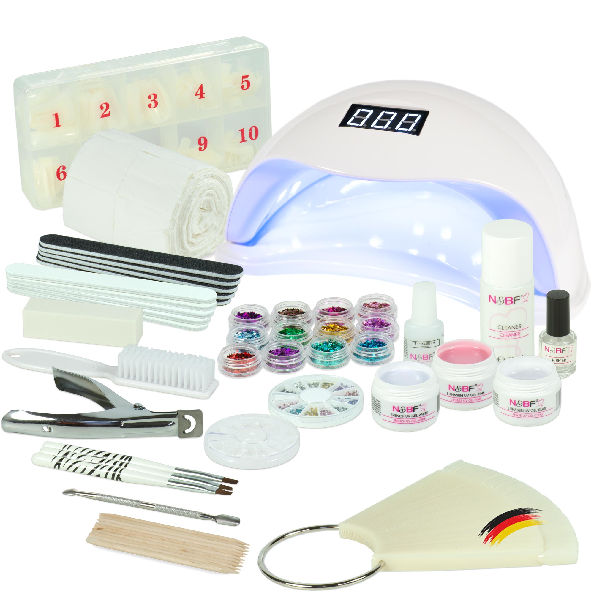 UV Gel Nagelstudio Starter Set Weiß – Nails & Beauty Factory