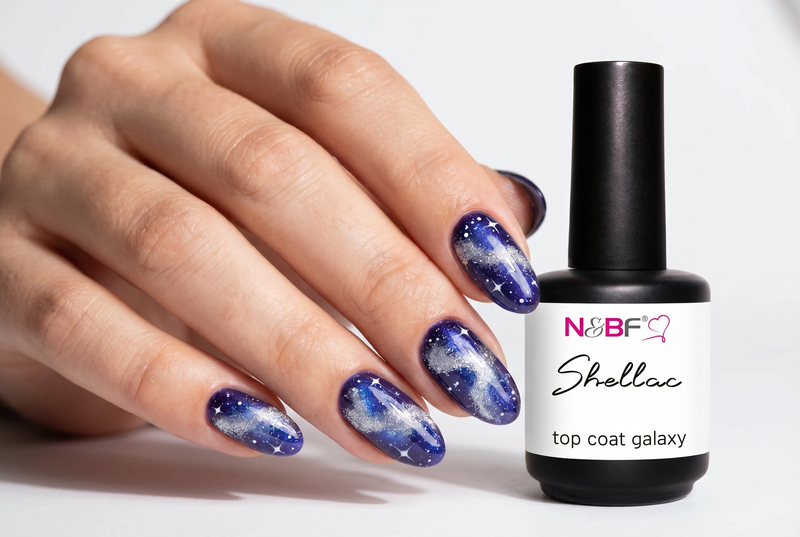 Galaxy Nägel mit Nebel und Sternenhimmel-Effekt