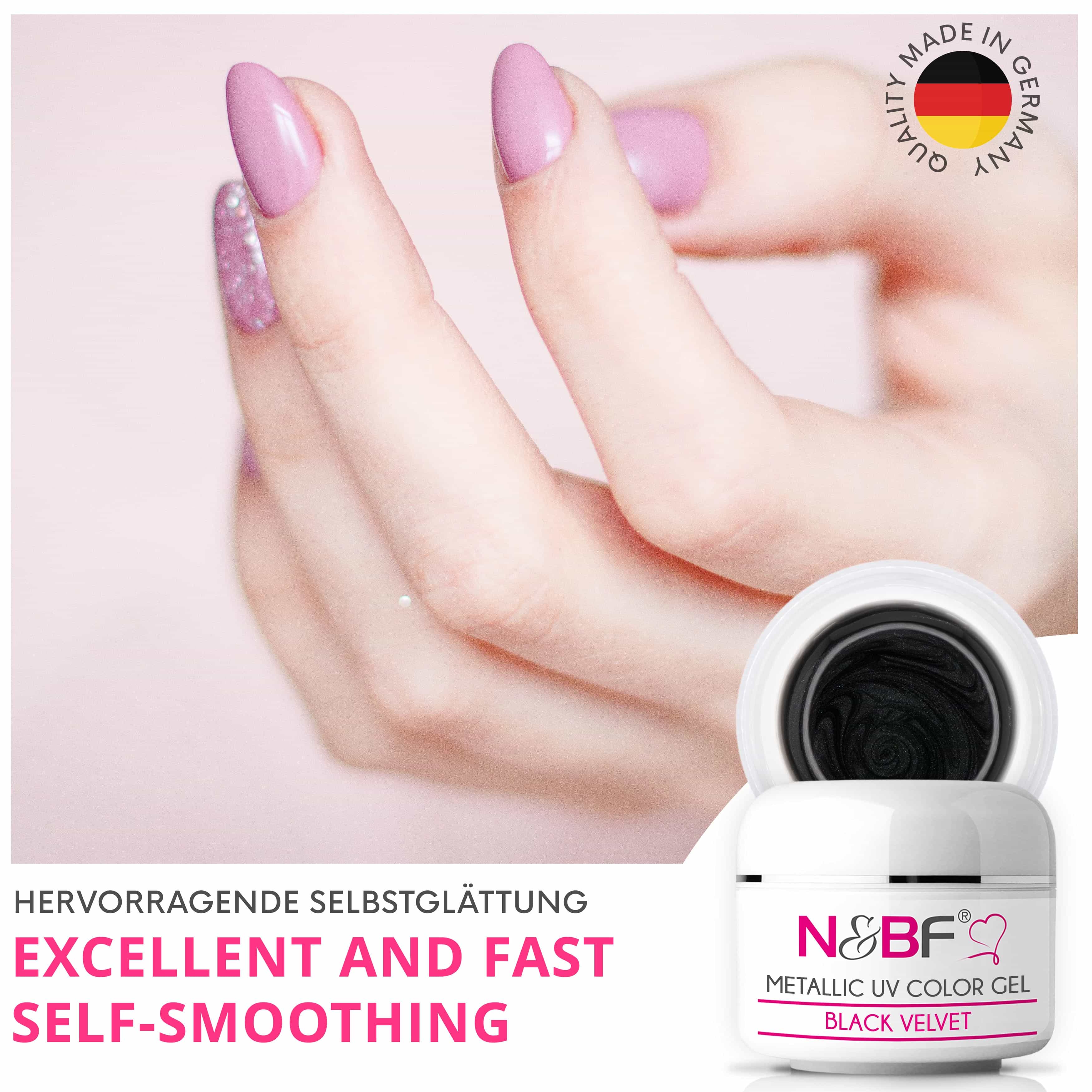 Nails Beauty Factory 2024 120756921 METALLIC UV COLOR GEL BLACK VELVET 04
