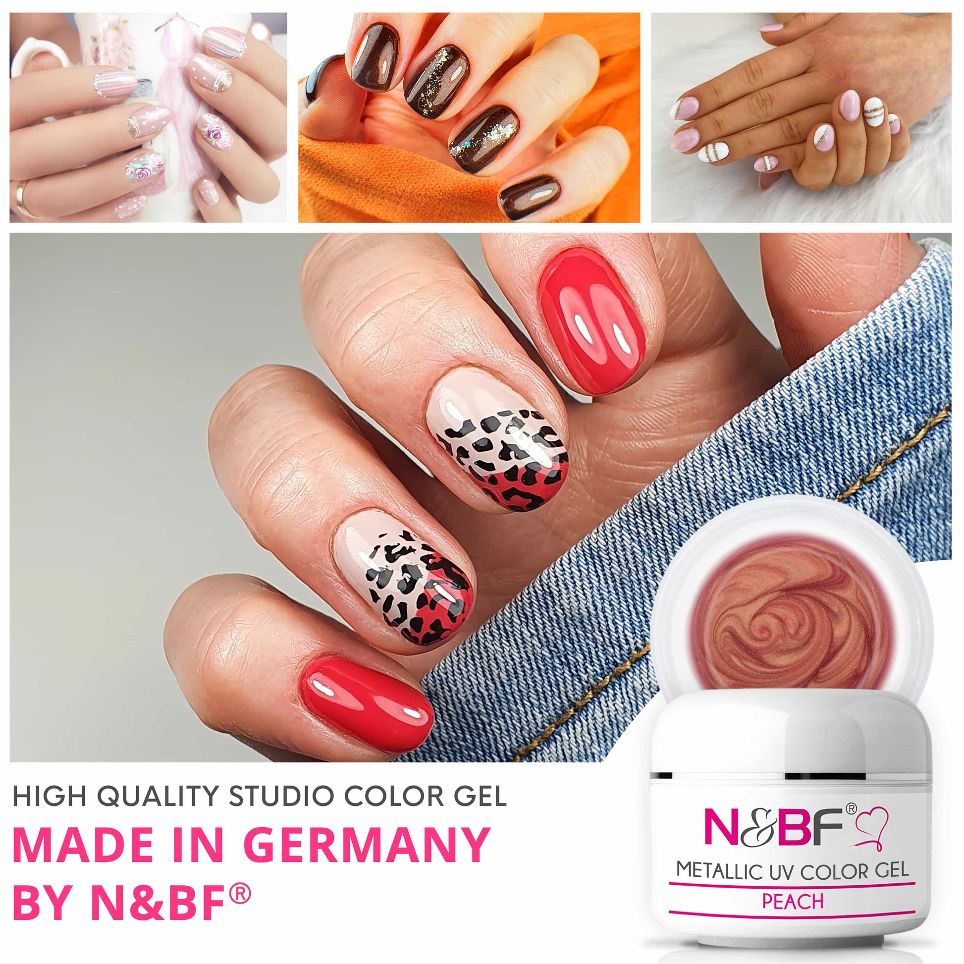 Nails Beauty Factory 2024 124133420 METALLIC UV COLOR GEL PEACH 02