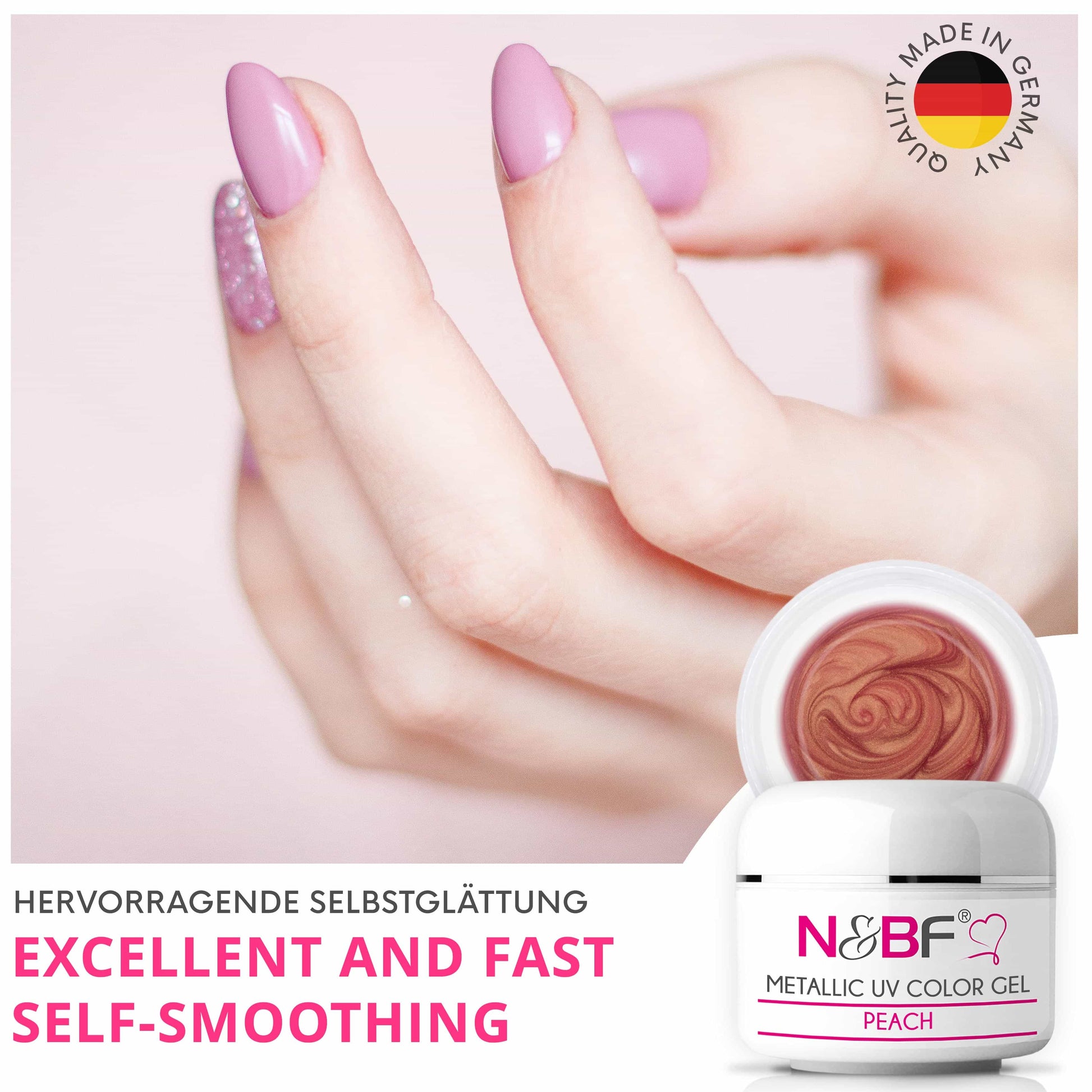 Nails Beauty Factory 2024 124133420 METALLIC UV COLOR GEL PEACH 04