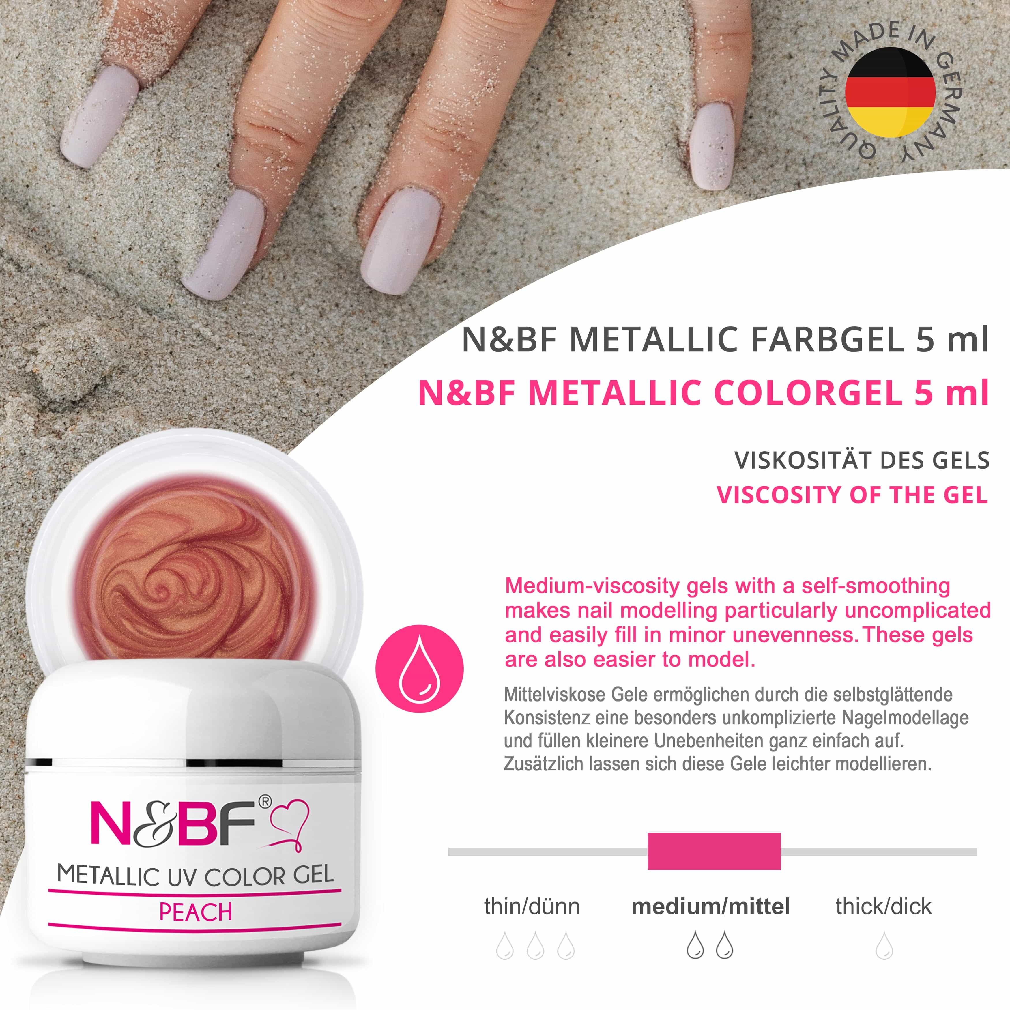 Nails Beauty Factory 2024 124133420 METALLIC UV COLOR GEL PEACH 07