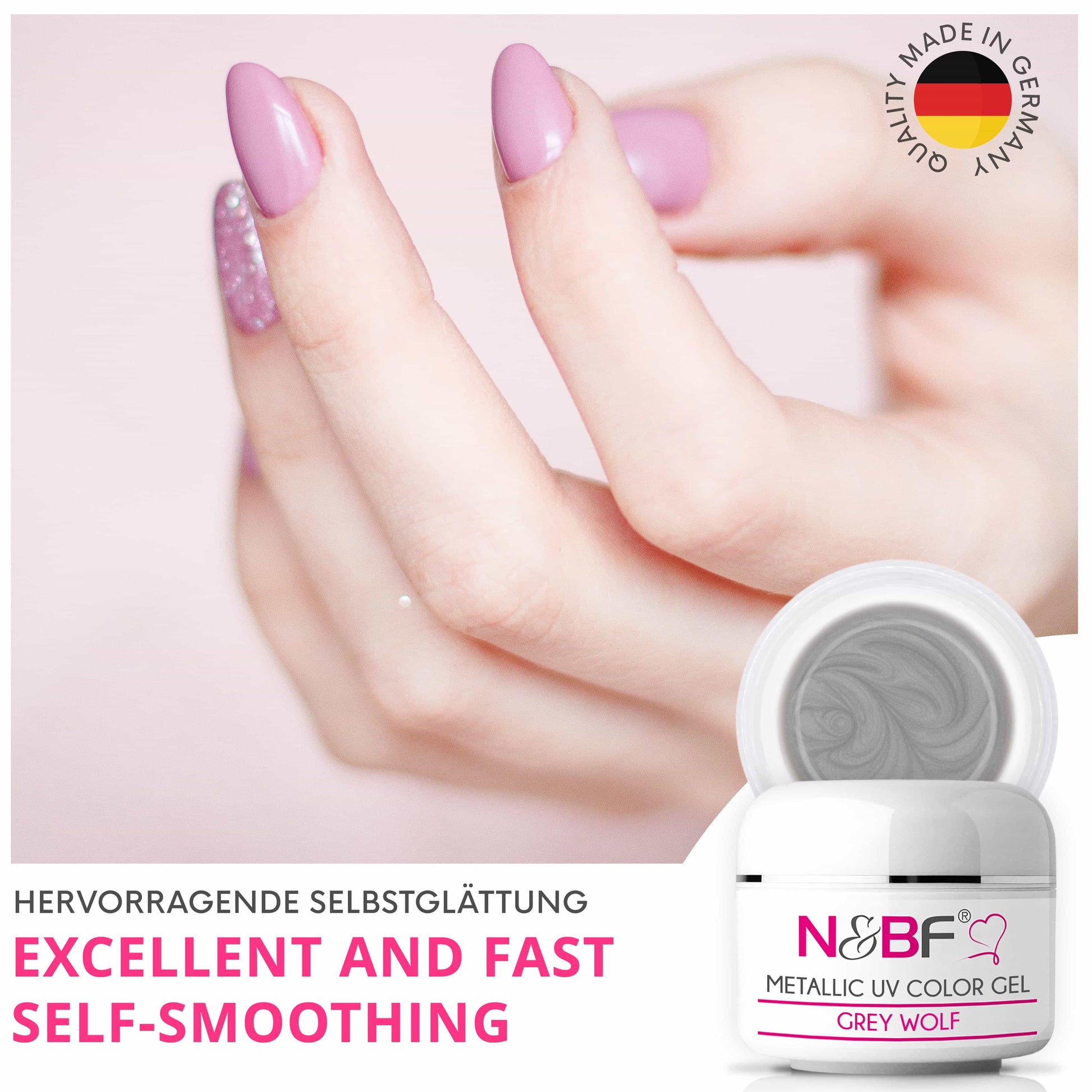 Nails Beauty Factory 2024 124133430 METALLIC UV COLOR GEL GREY WOLF 04