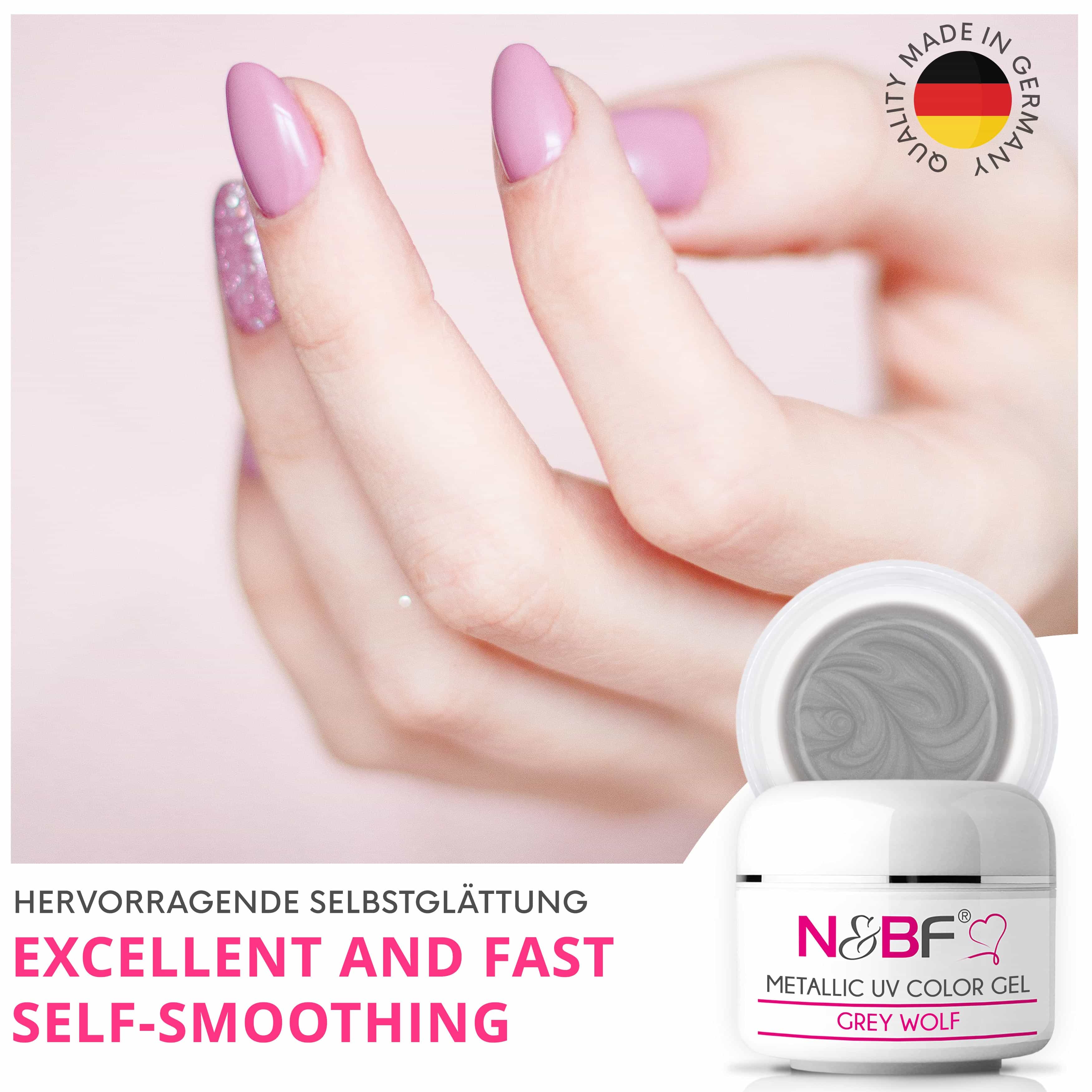 Nails Beauty Factory 2024 124133430 METALLIC UV COLOR GEL GREY WOLF 04