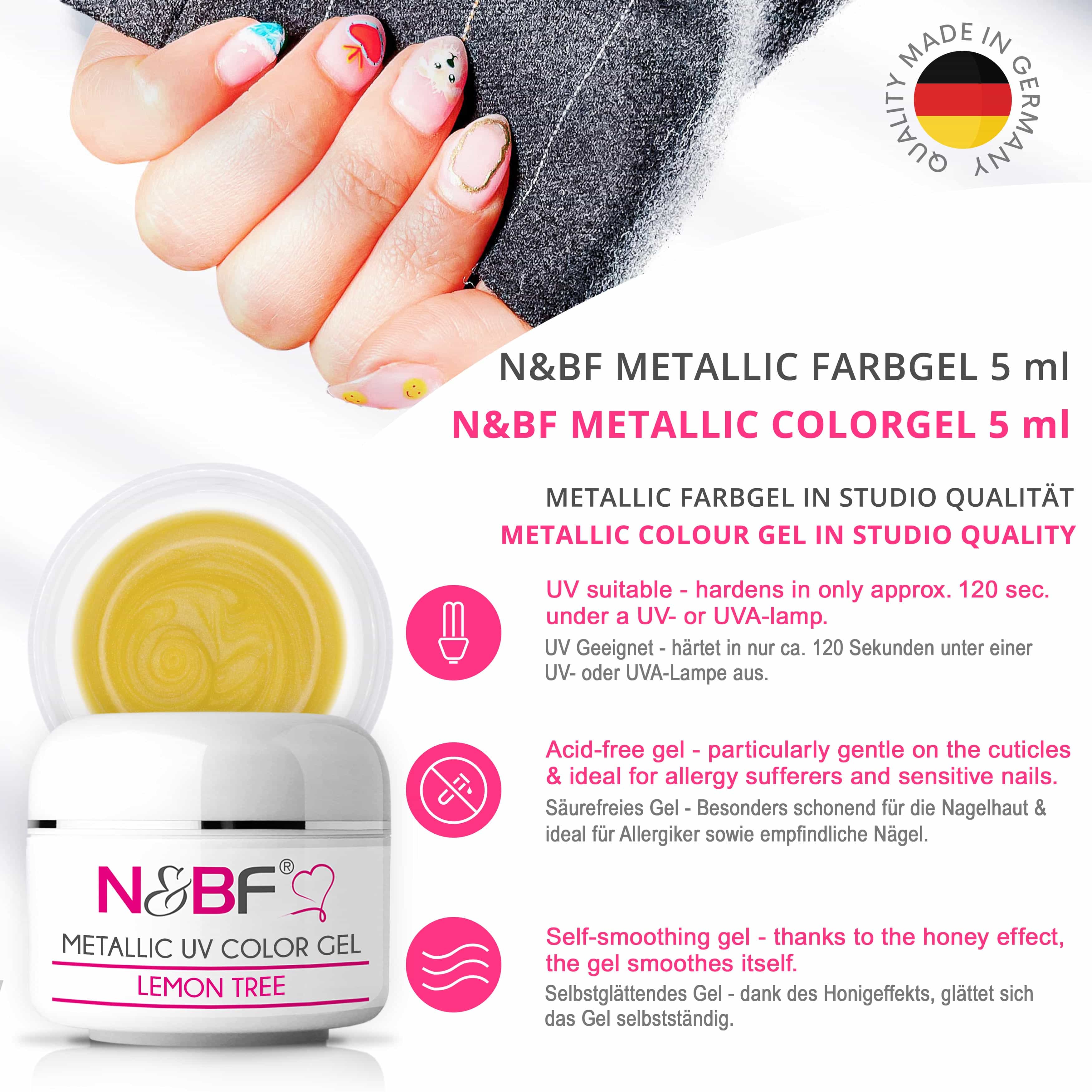 Nails Beauty Factory 2024 124133447 METALLIC UV COLOR GEL LEMON TREE 01