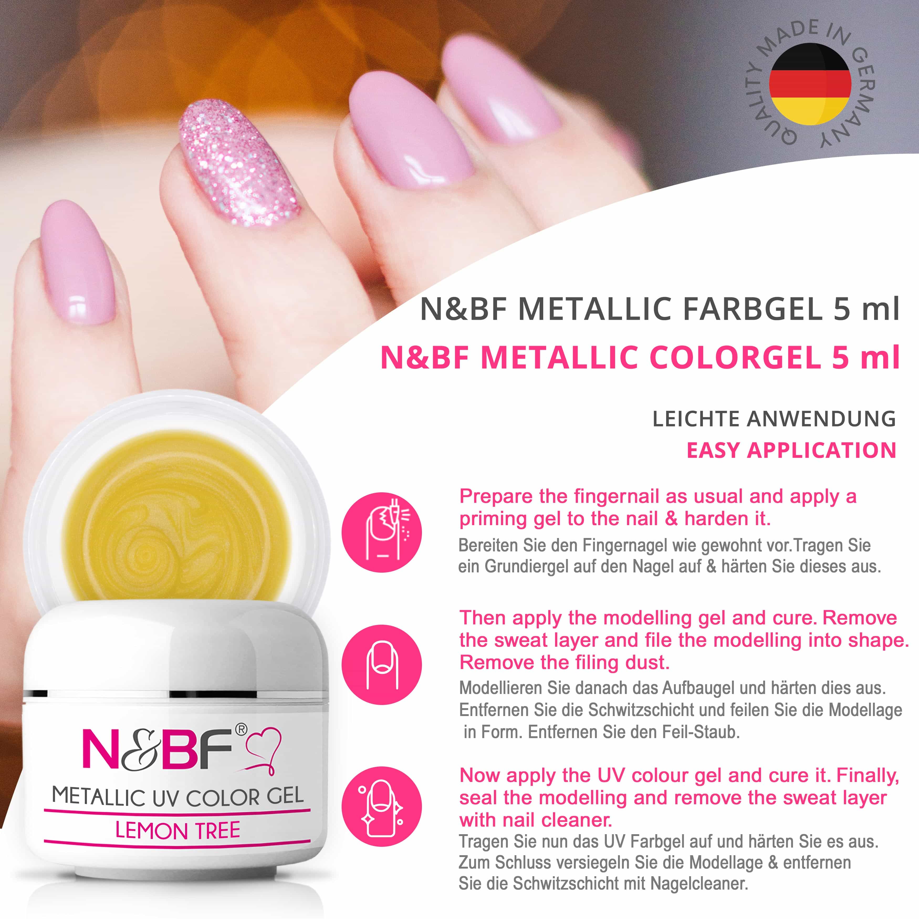 Nails Beauty Factory 2024 124133447 METALLIC UV COLOR GEL LEMON TREE 03