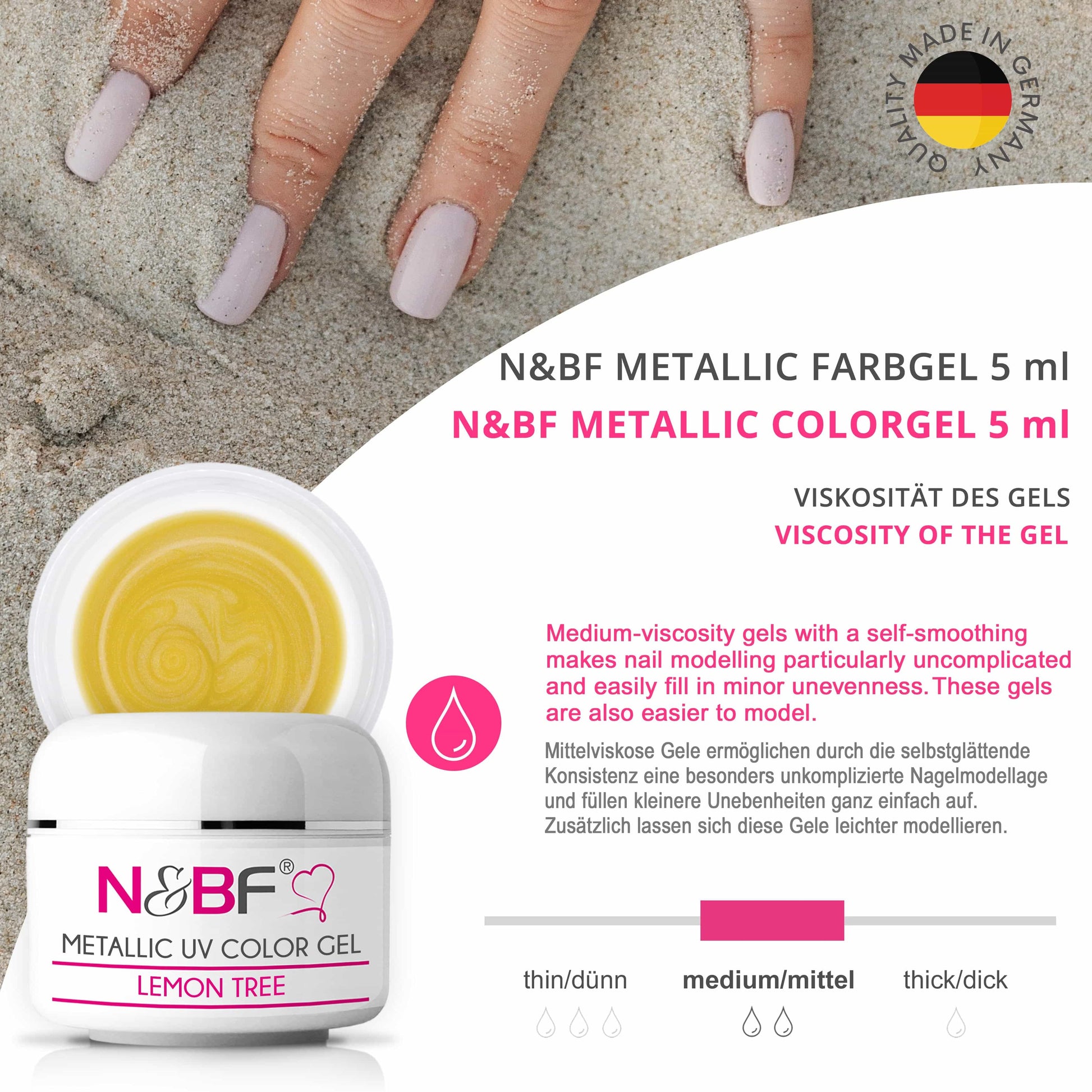 Nails Beauty Factory 2024 124133447 METALLIC UV COLOR GEL LEMON TREE 07