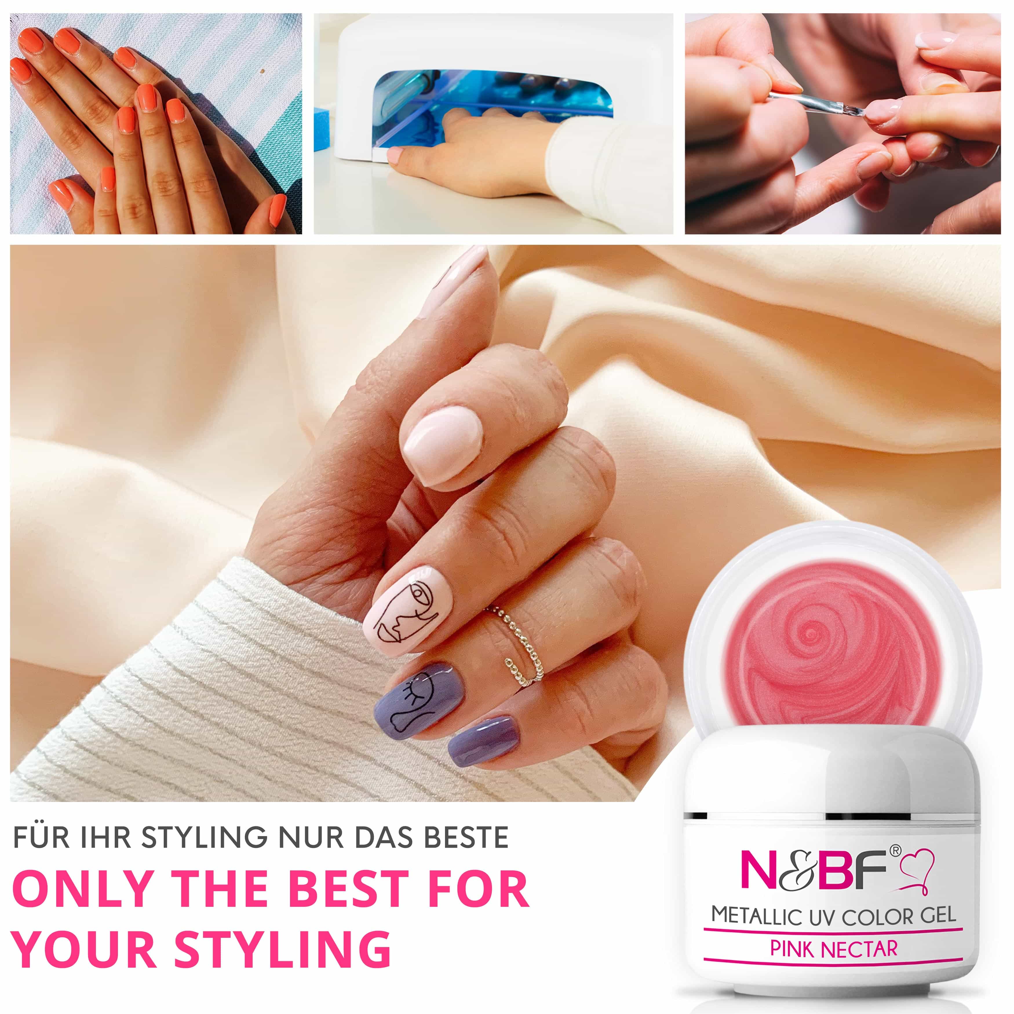 Nails Beauty Factory 2024 124133448 METALLIC UV COLOR GEL PINK NECTAR 06