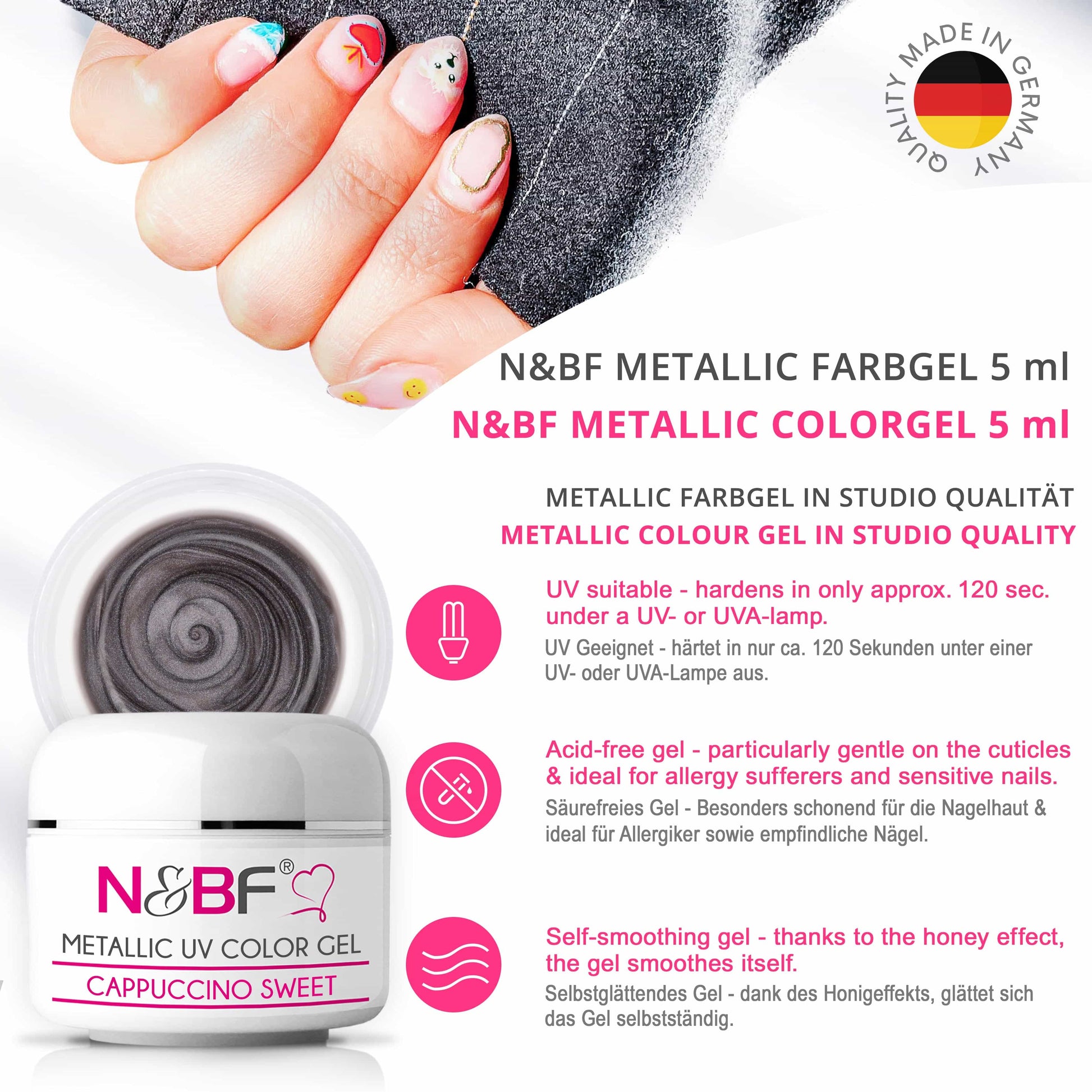 Nails Beauty Factory 2024 124133472 METALLIC UV COLOR GEL CAPPUCCINO SWEET 01