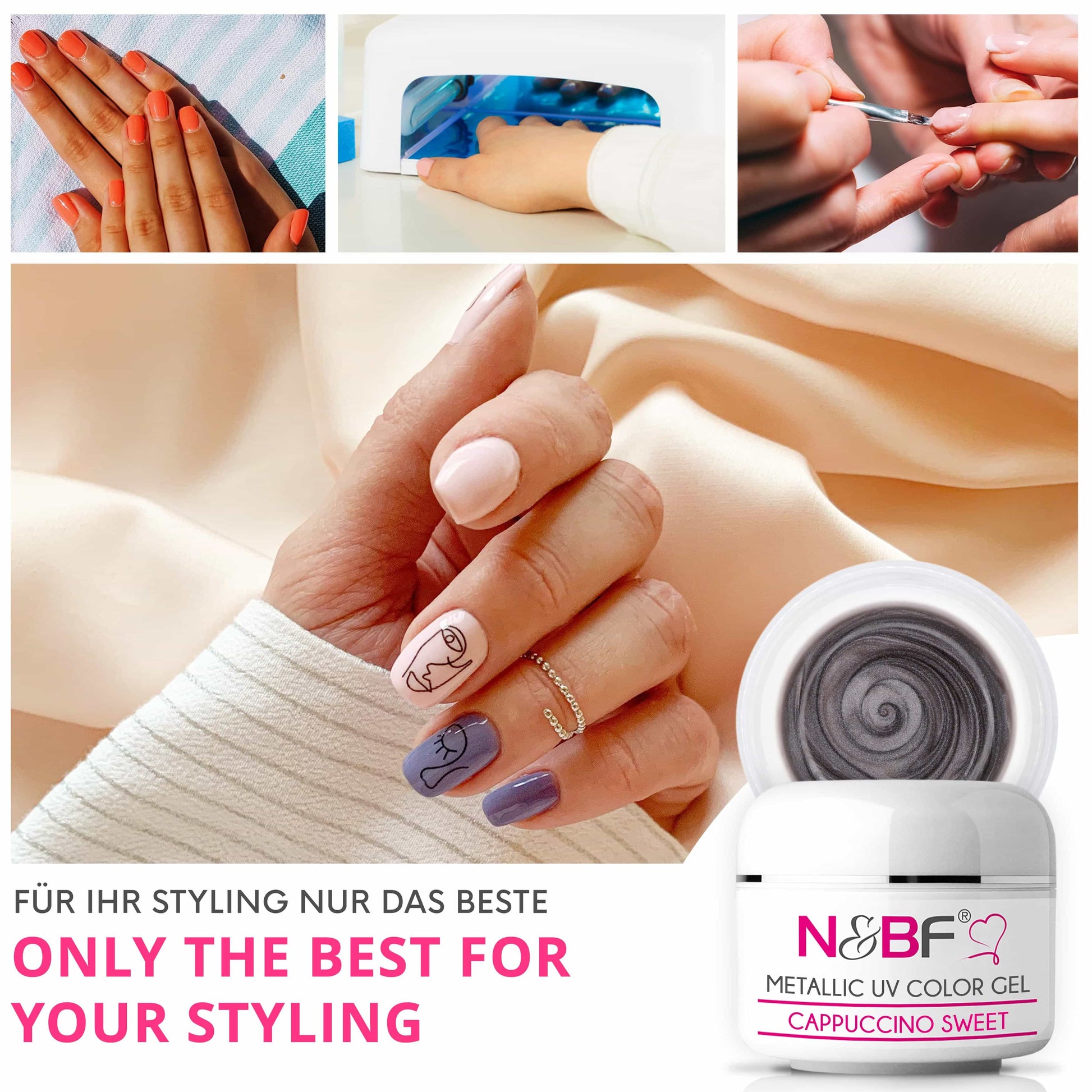 Nails Beauty Factory 2024 124133472 METALLIC UV COLOR GEL CAPPUCCINO SWEET 06