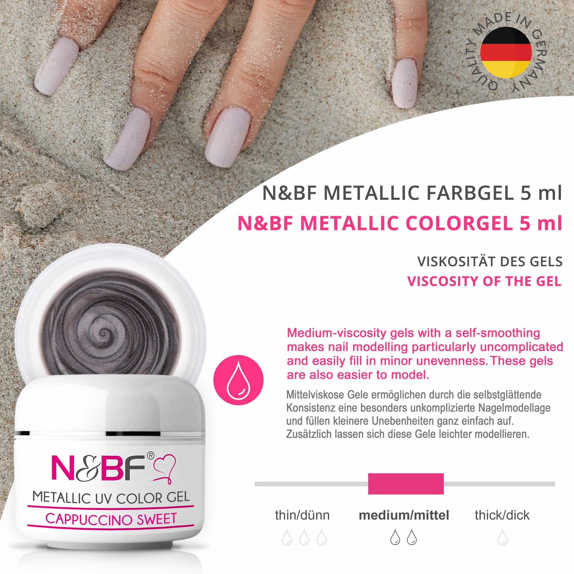 Nails Beauty Factory 2024 124133472 METALLIC UV COLOR GEL CAPPUCCINO SWEET 07