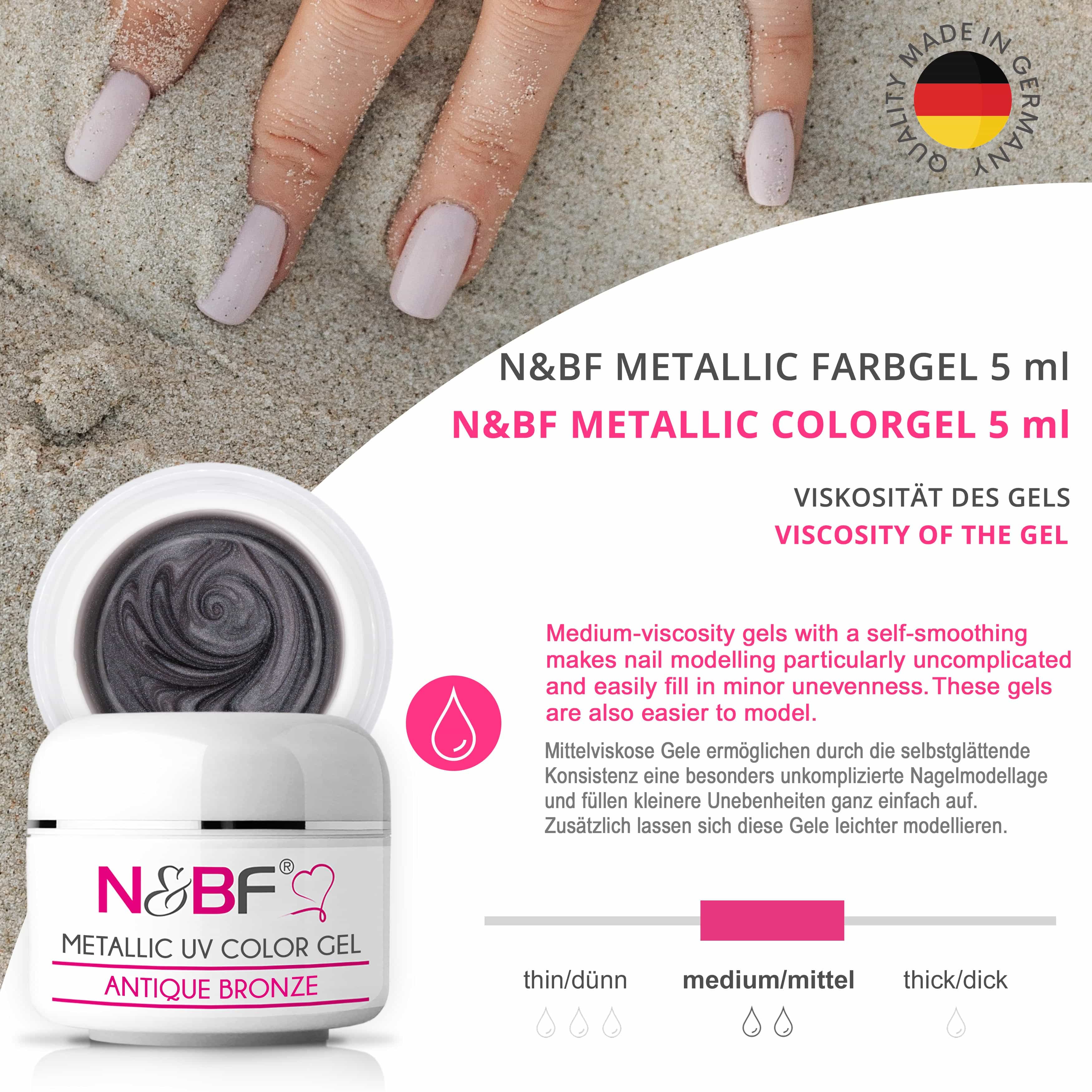 Nails Beauty Factory 2024 124133484 METALLIC UV COLOR GEL ANTIQUE BRONZE 07