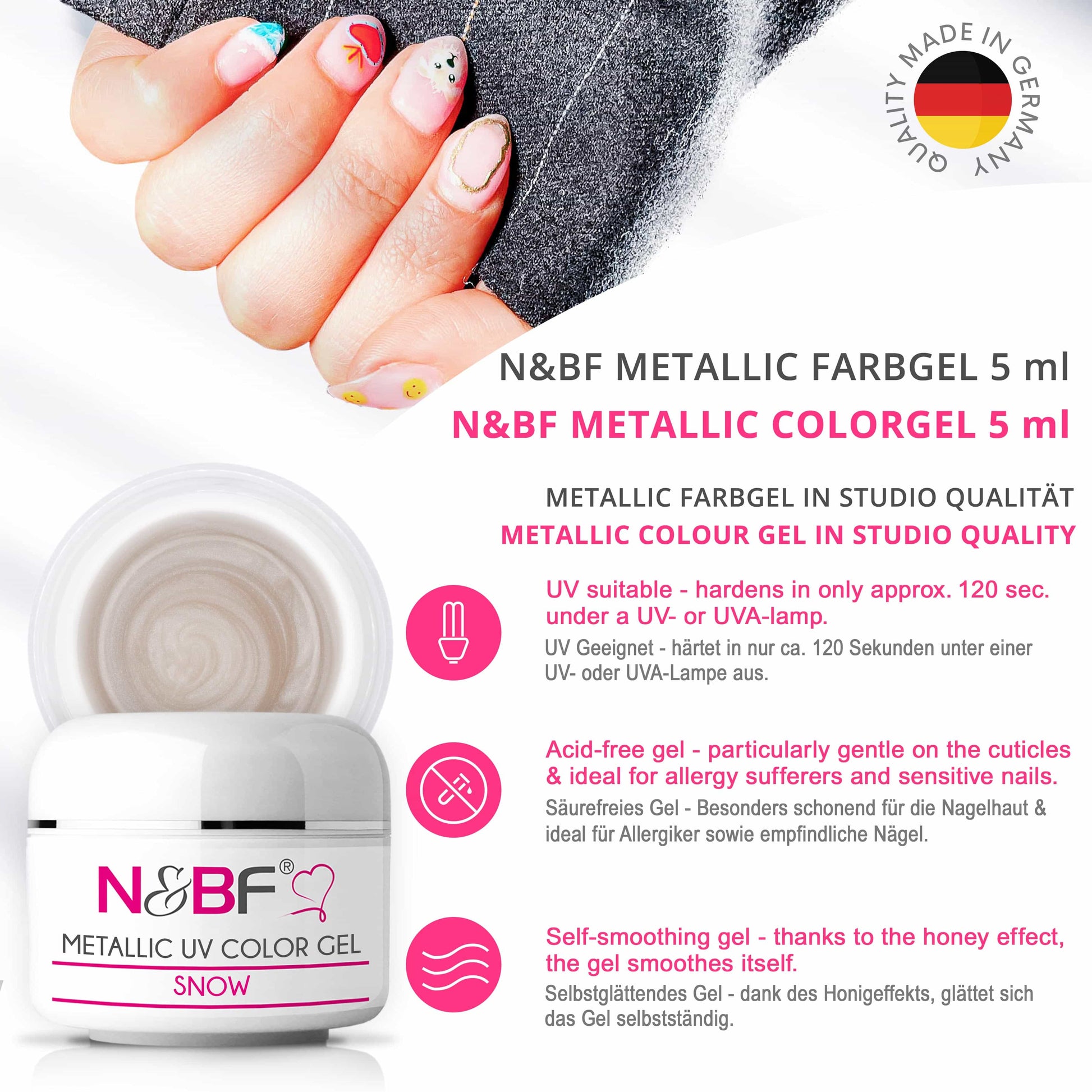 Nails Beauty Factory 2024 57526741 METALLIC UV COLOR GEL SNOW 01