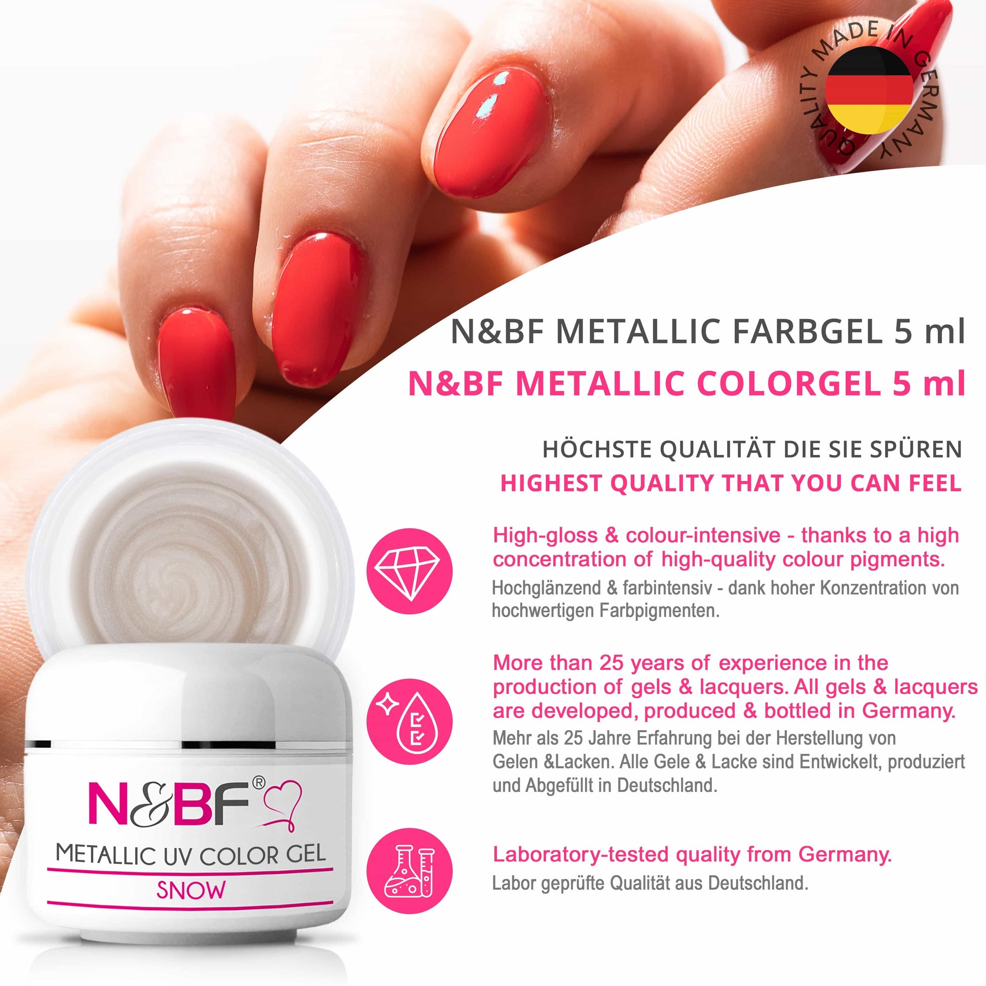 Nails Beauty Factory 2024 57526741 METALLIC UV COLOR GEL SNOW 05