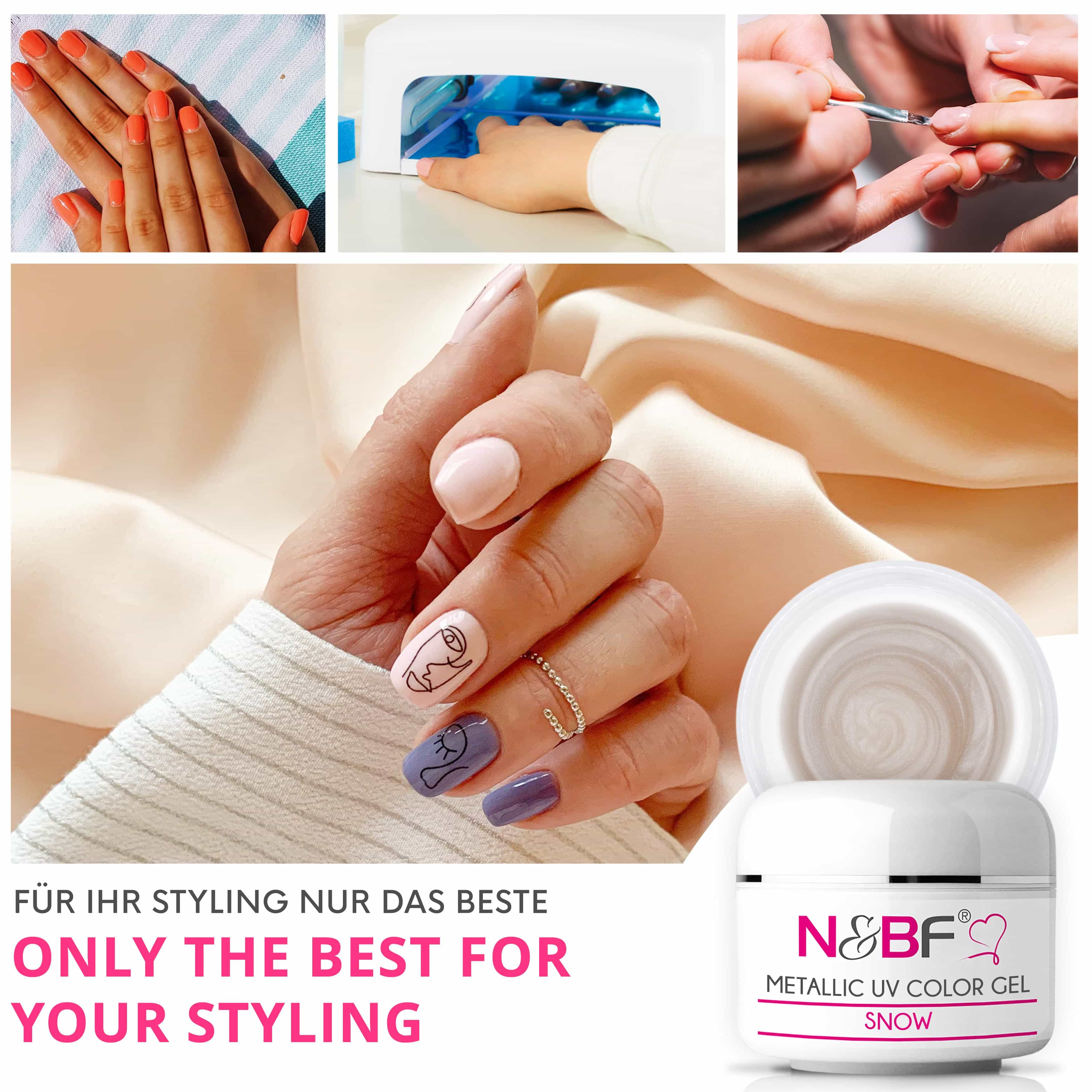 Nails Beauty Factory 2024 57526741 METALLIC UV COLOR GEL SNOW 06