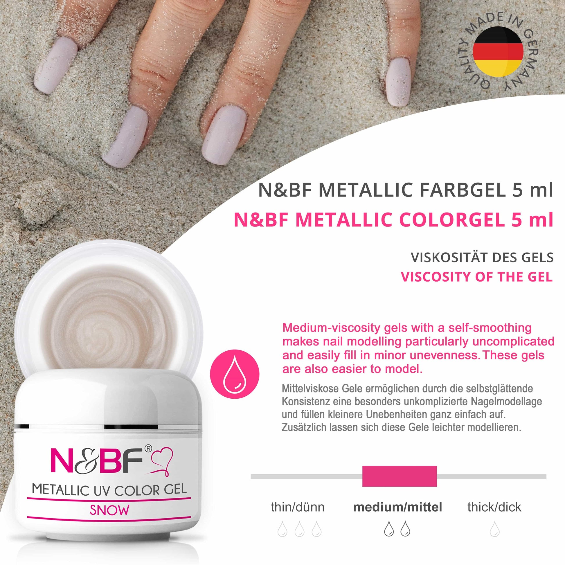 Nails Beauty Factory 2024 57526741 METALLIC UV COLOR GEL SNOW 07