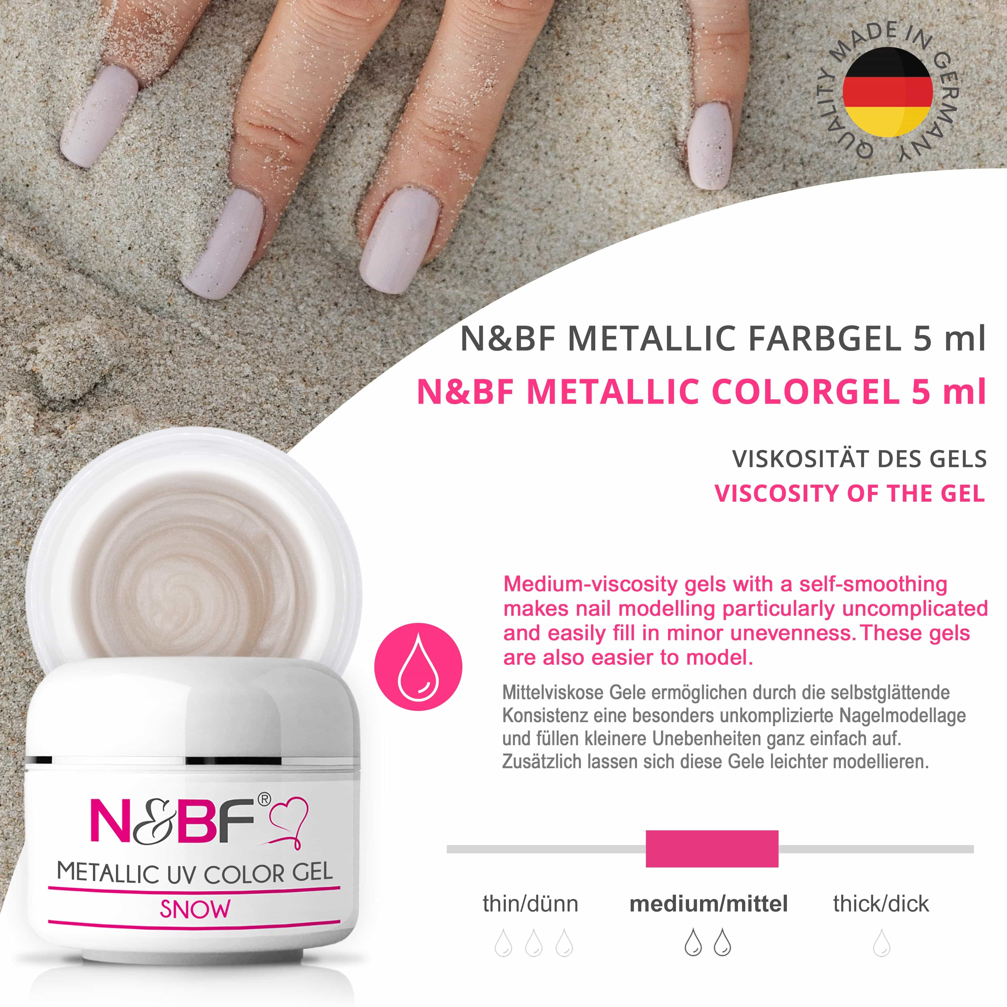 Nails Beauty Factory 2024 57526741 METALLIC UV COLOR GEL SNOW 07