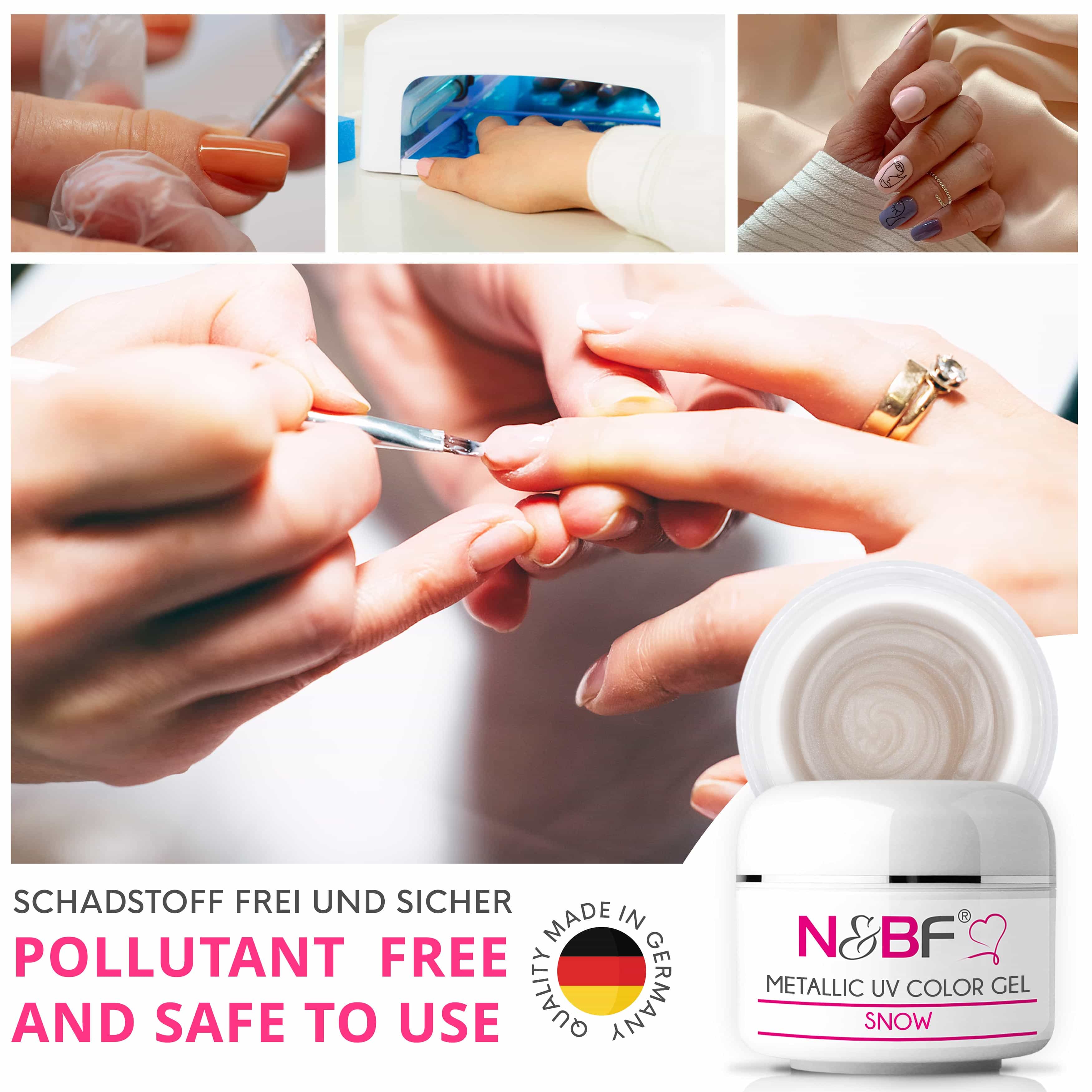 Nails Beauty Factory 2024 57526741 METALLIC UV COLOR GEL SNOW 08