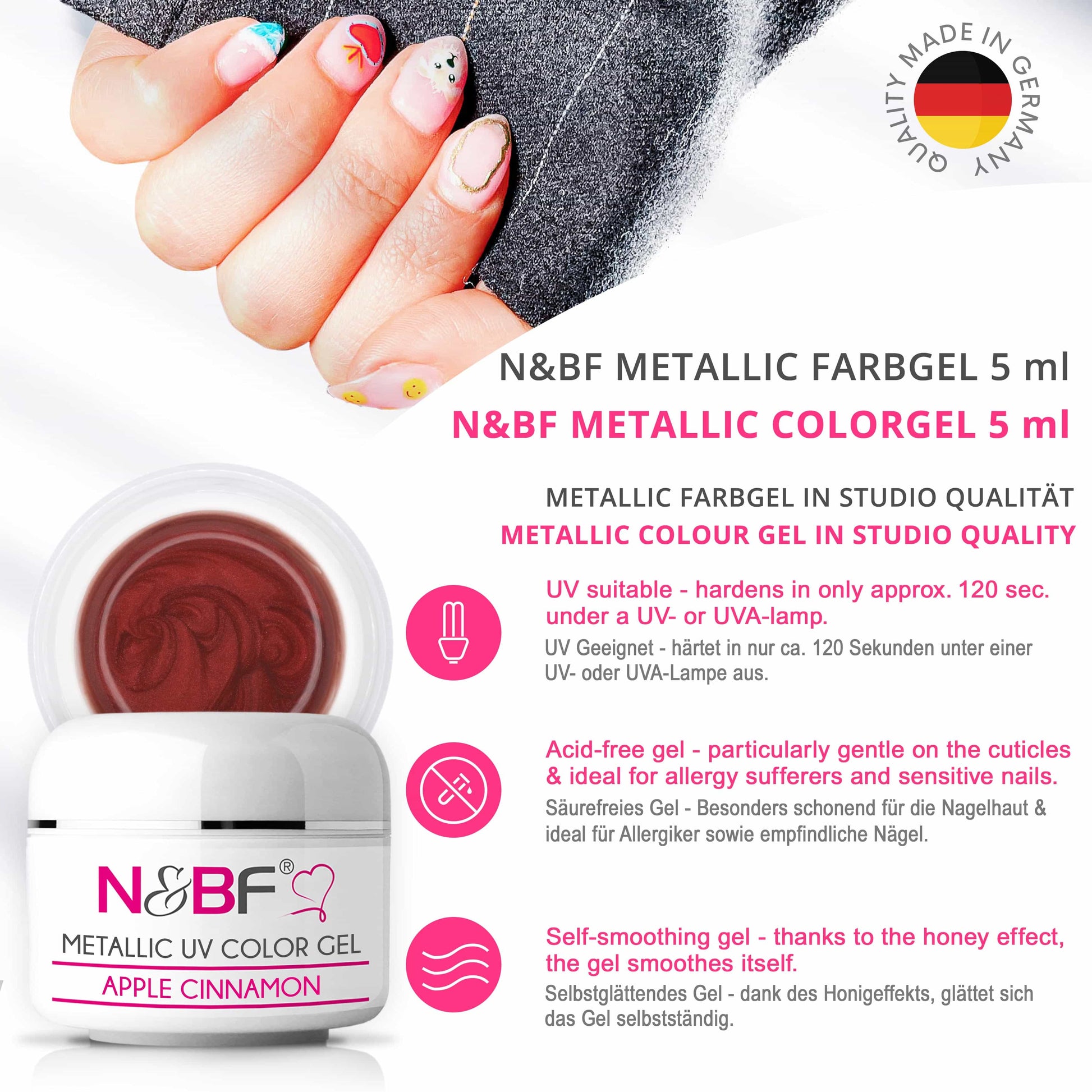 Nails Beauty Factory 2024 57526742 METALLIC UV COLOR GEL APPLE CINNAMON 01