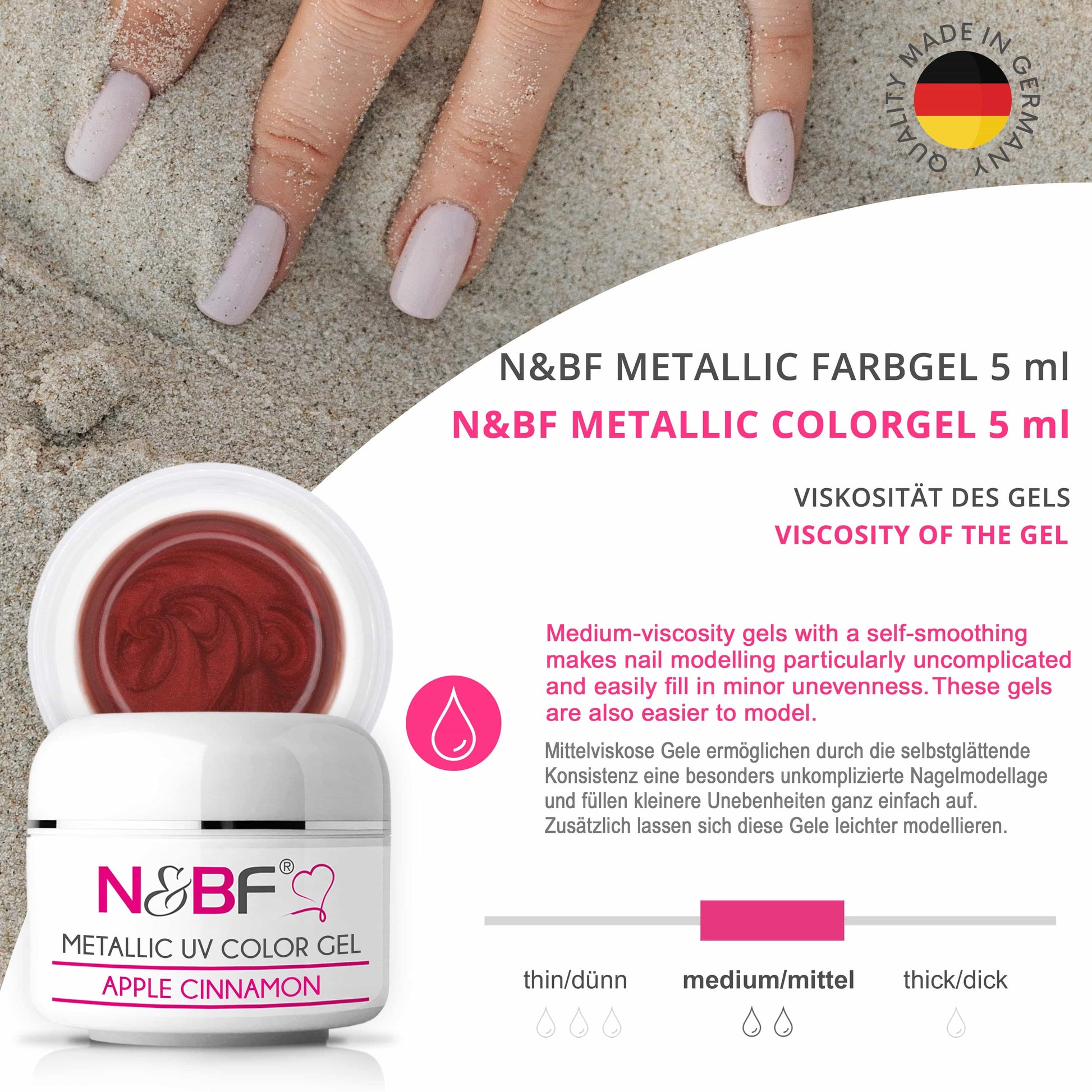 Nails Beauty Factory 2024 57526742 METALLIC UV COLOR GEL APPLE CINNAMON 07