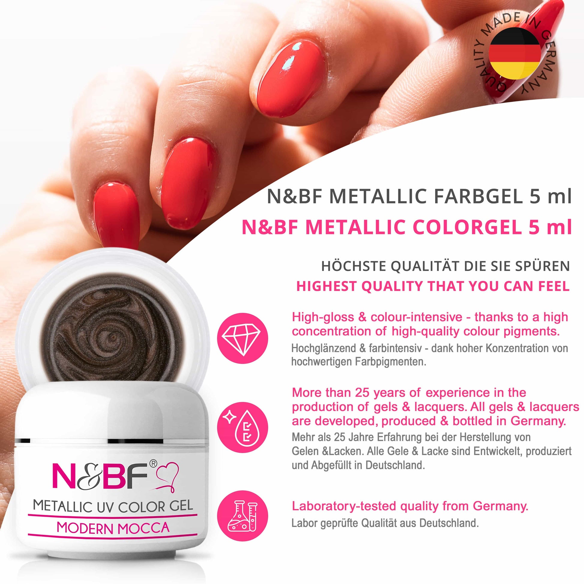 Nails Beauty Factory 2024 57526743 METALLIC UV COLOR GEL MODERN MOCCA 05