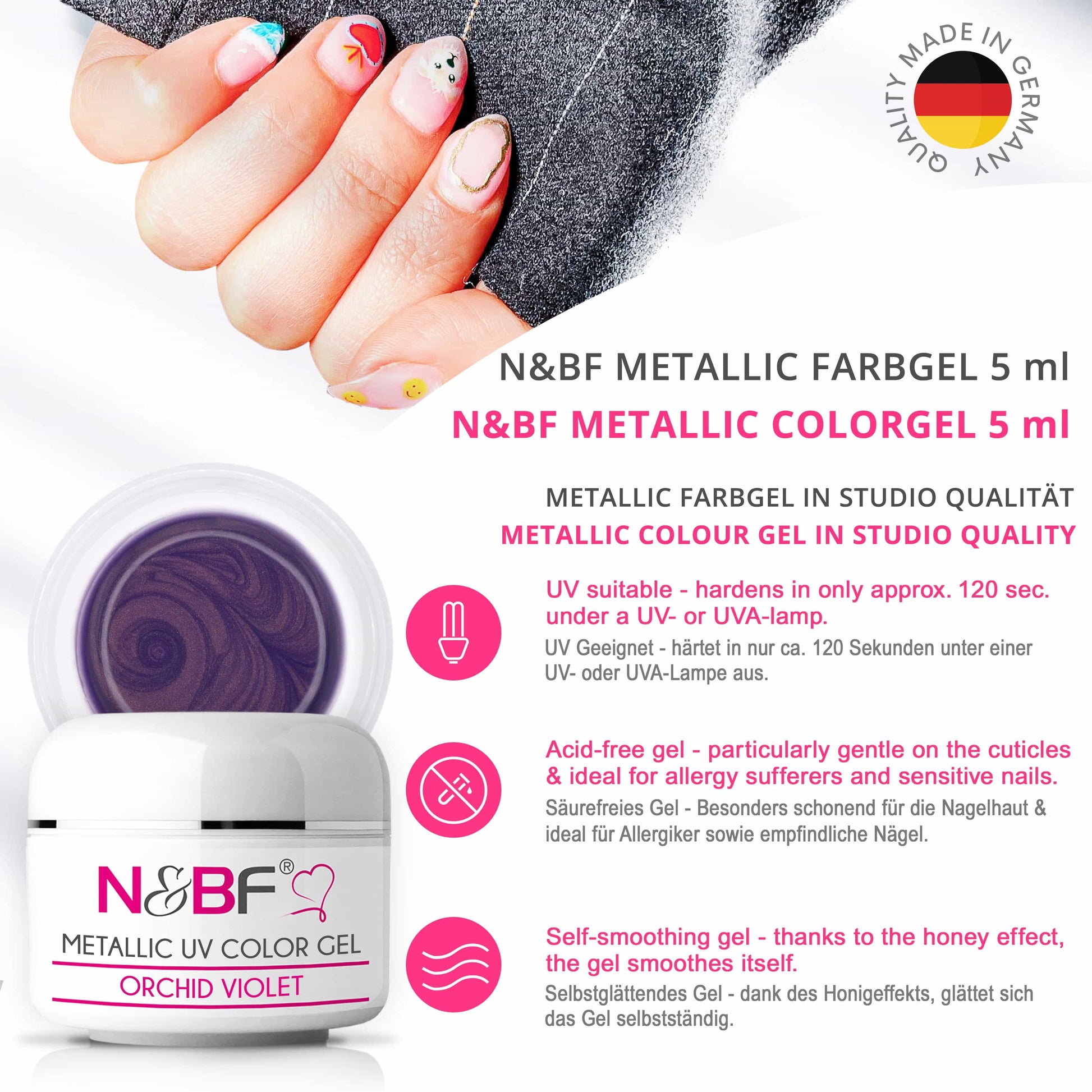 Nails Beauty Factory 2024 57526746 METALLIC UV COLOR GEL ORCHID VIOLET 01