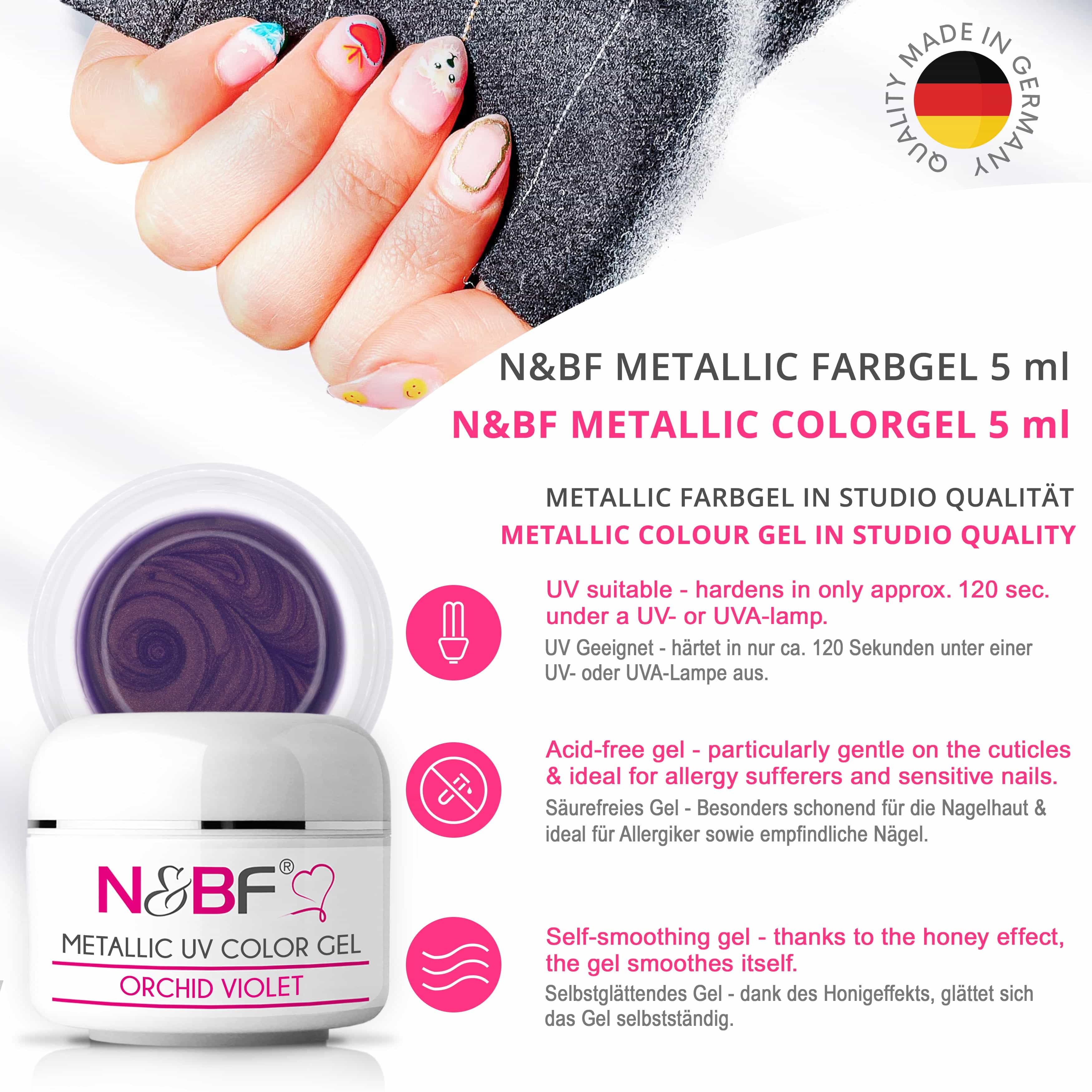 Nails Beauty Factory 2024 57526746 METALLIC UV COLOR GEL ORCHID VIOLET 01