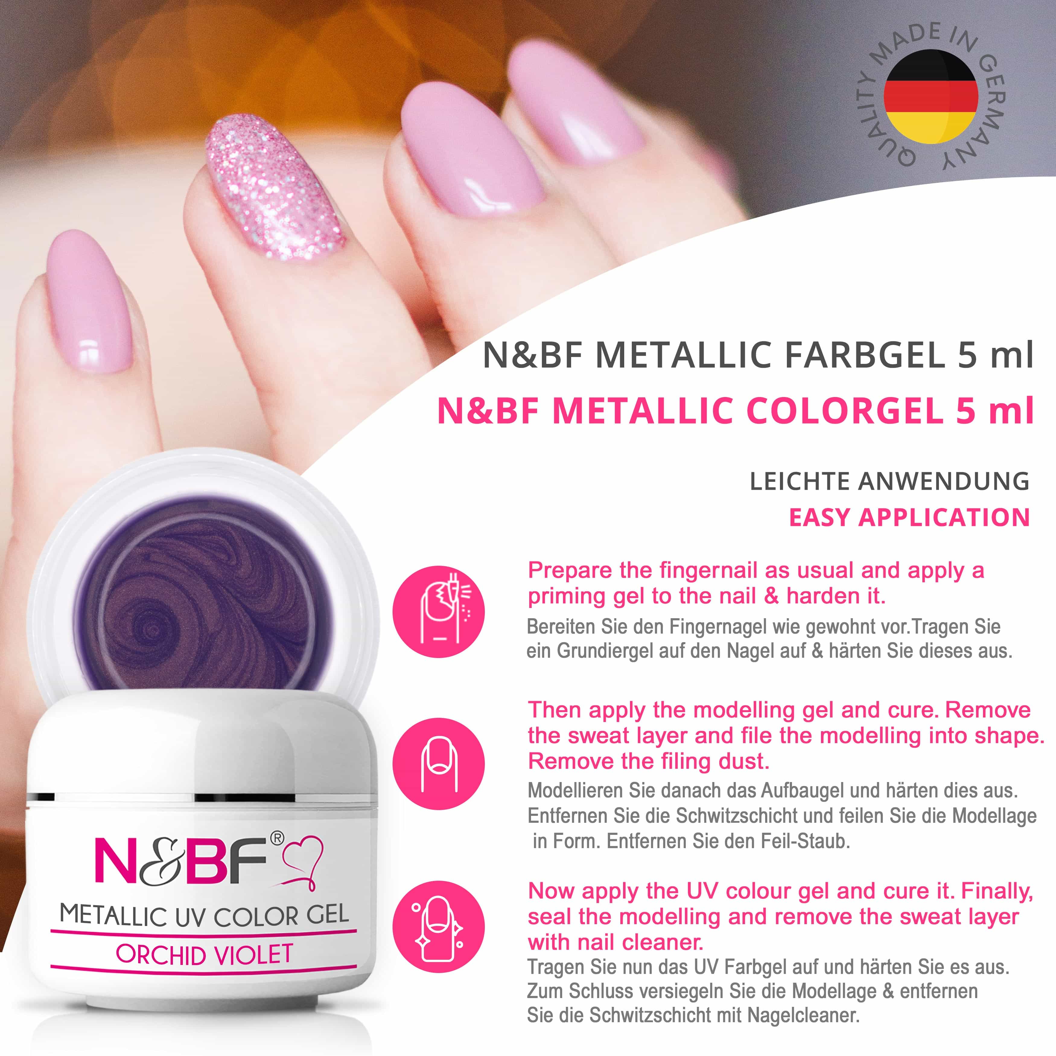 Nails Beauty Factory 2024 57526746 METALLIC UV COLOR GEL ORCHID VIOLET 03