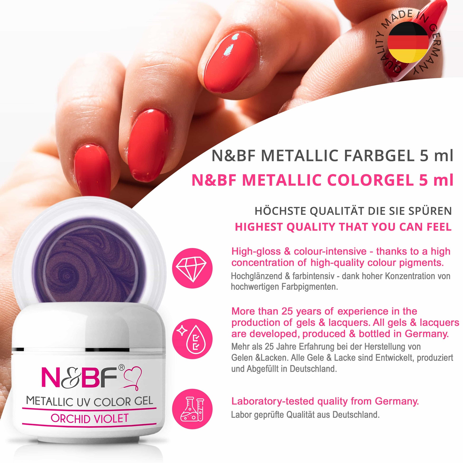 Nails Beauty Factory 2024 57526746 METALLIC UV COLOR GEL ORCHID VIOLET 05