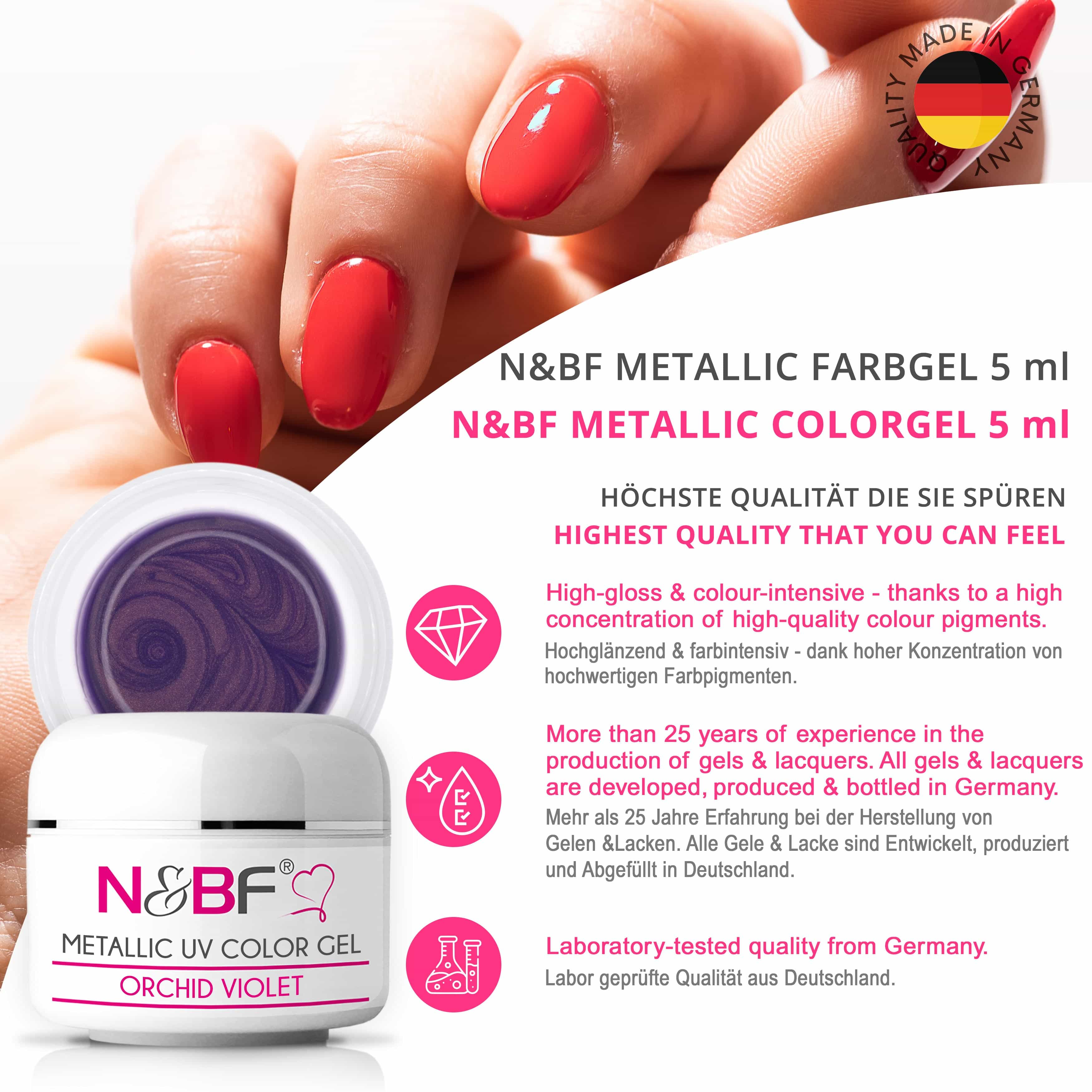 Nails Beauty Factory 2024 57526746 METALLIC UV COLOR GEL ORCHID VIOLET 05