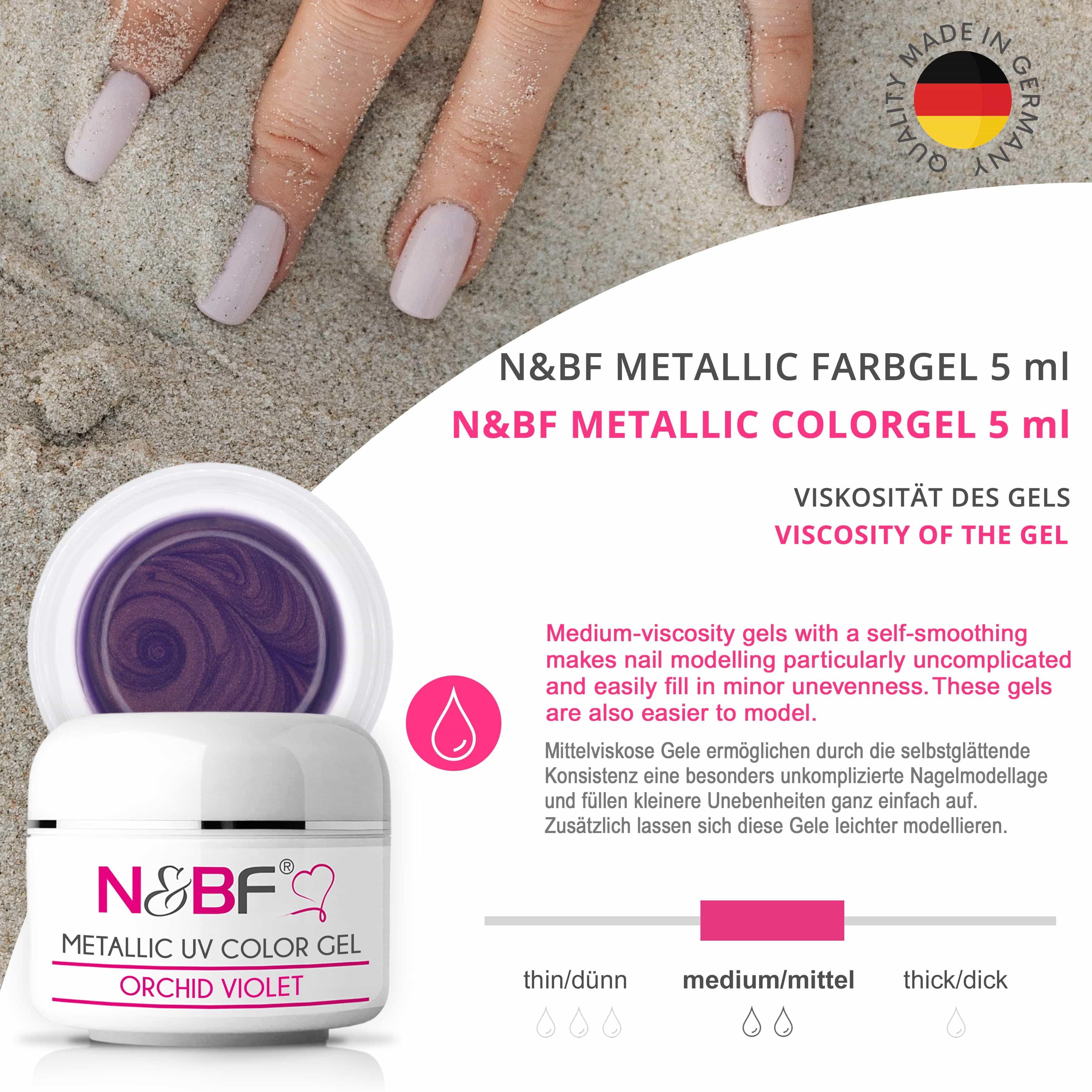 Nails Beauty Factory 2024 57526746 METALLIC UV COLOR GEL ORCHID VIOLET 07