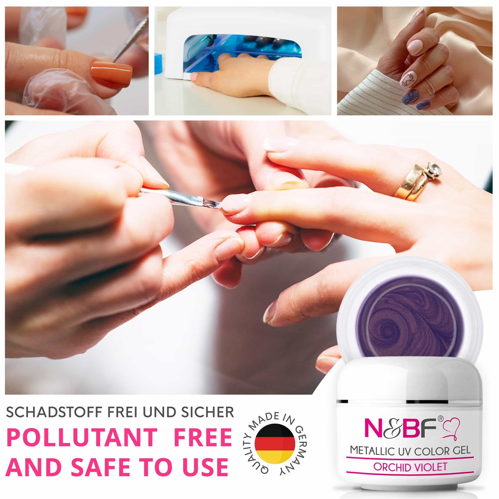 Nails Beauty Factory 2024 57526746 METALLIC UV COLOR GEL ORCHID VIOLET 08