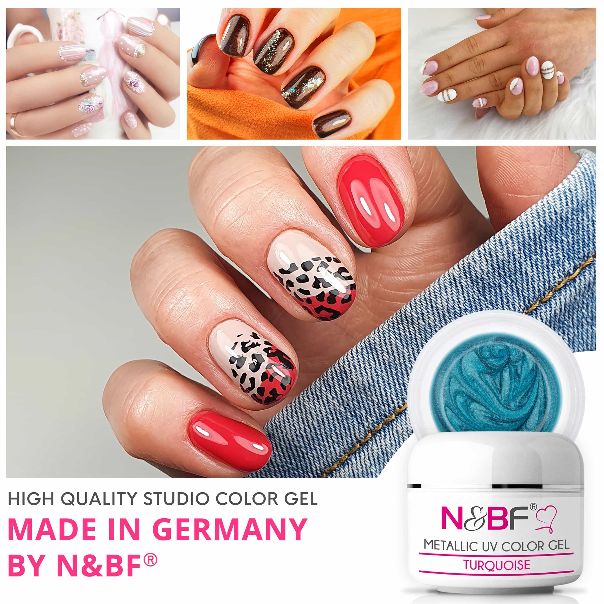 Nails Beauty Factory 2024 57526997 METALLIC UV COLOR GEL TURQUOISE 02