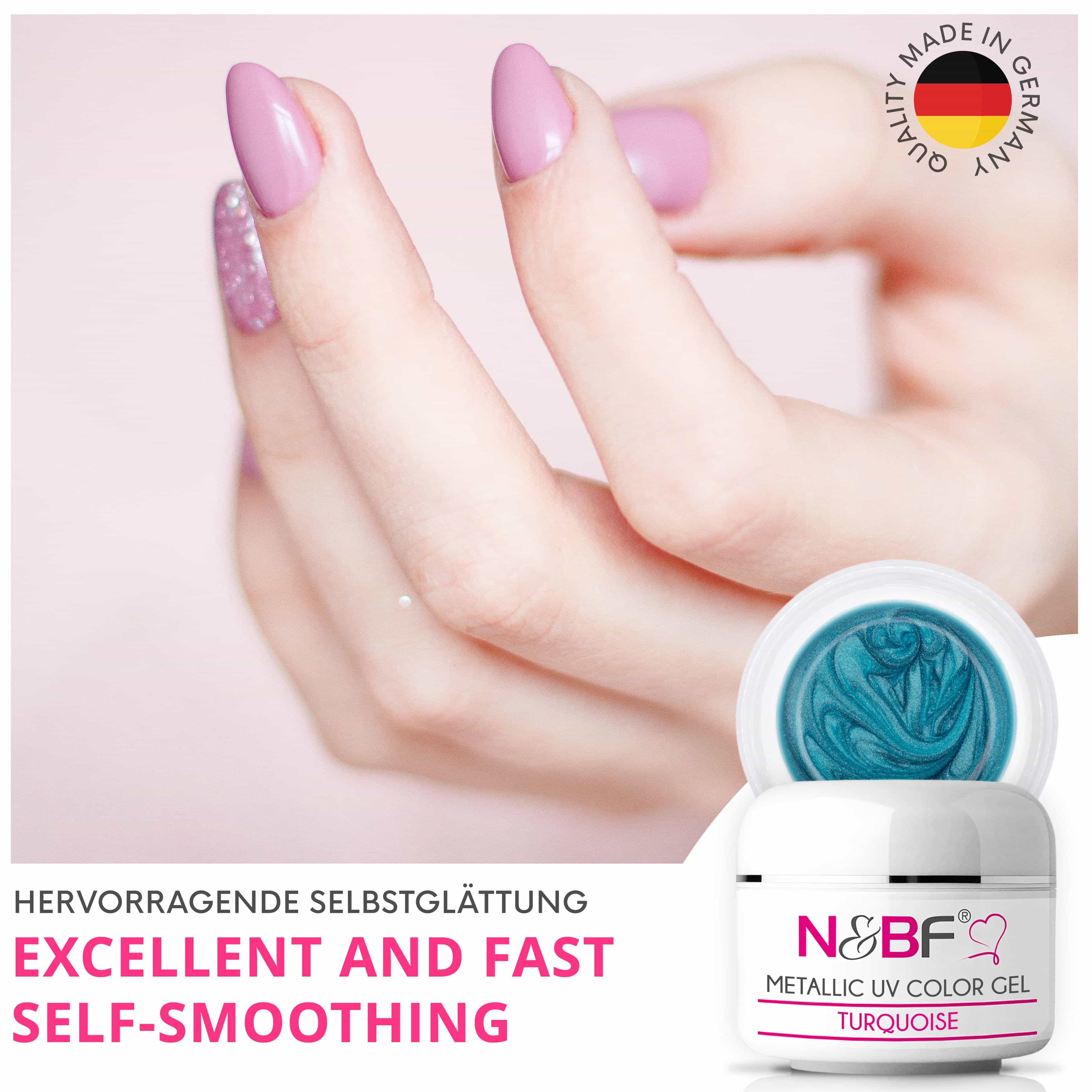 Nails Beauty Factory 2024 57526997 METALLIC UV COLOR GEL TURQUOISE 04