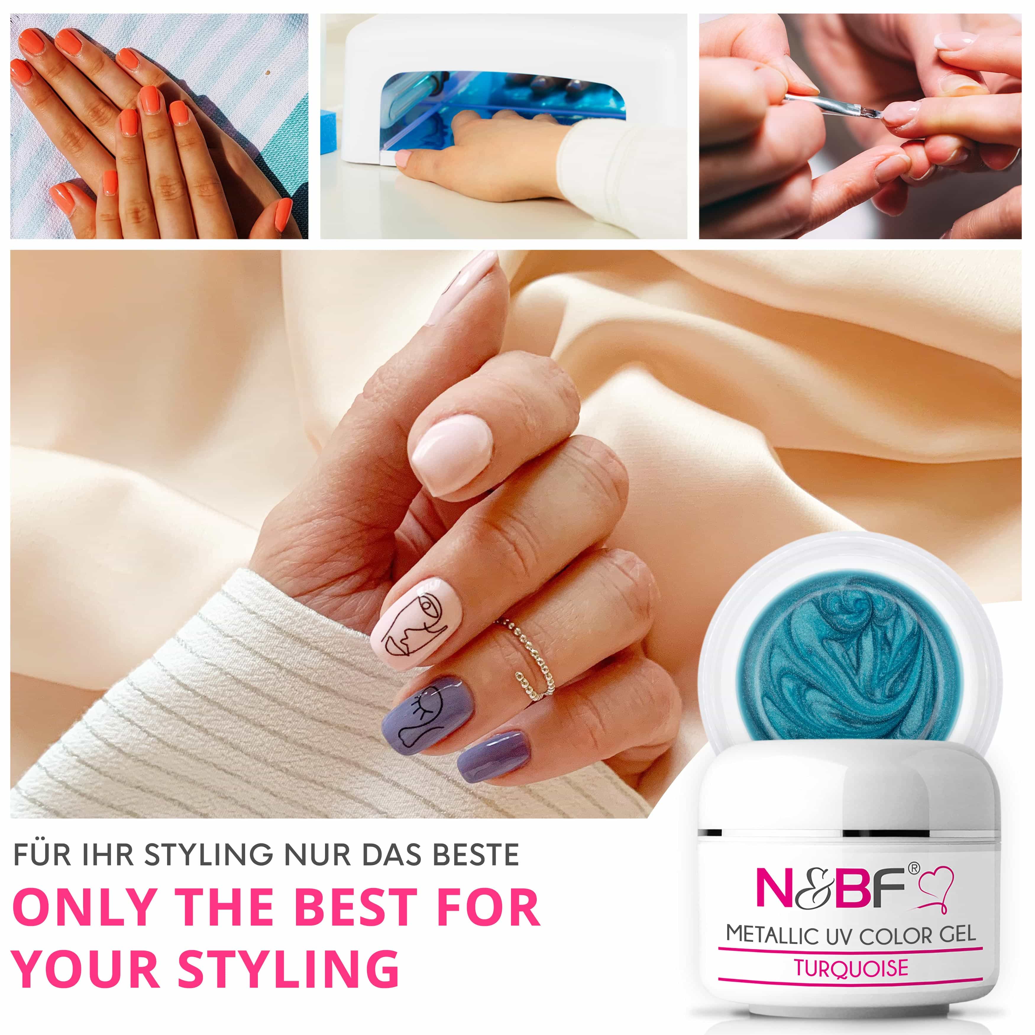 Nails Beauty Factory 2024 57526997 METALLIC UV COLOR GEL TURQUOISE 06