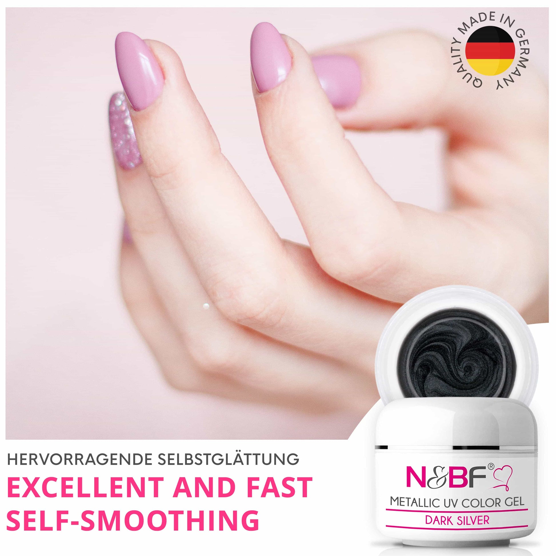 Nails Beauty Factory 2024 57527004 METALLIC UV COLOR GEL DARK SILVER 04