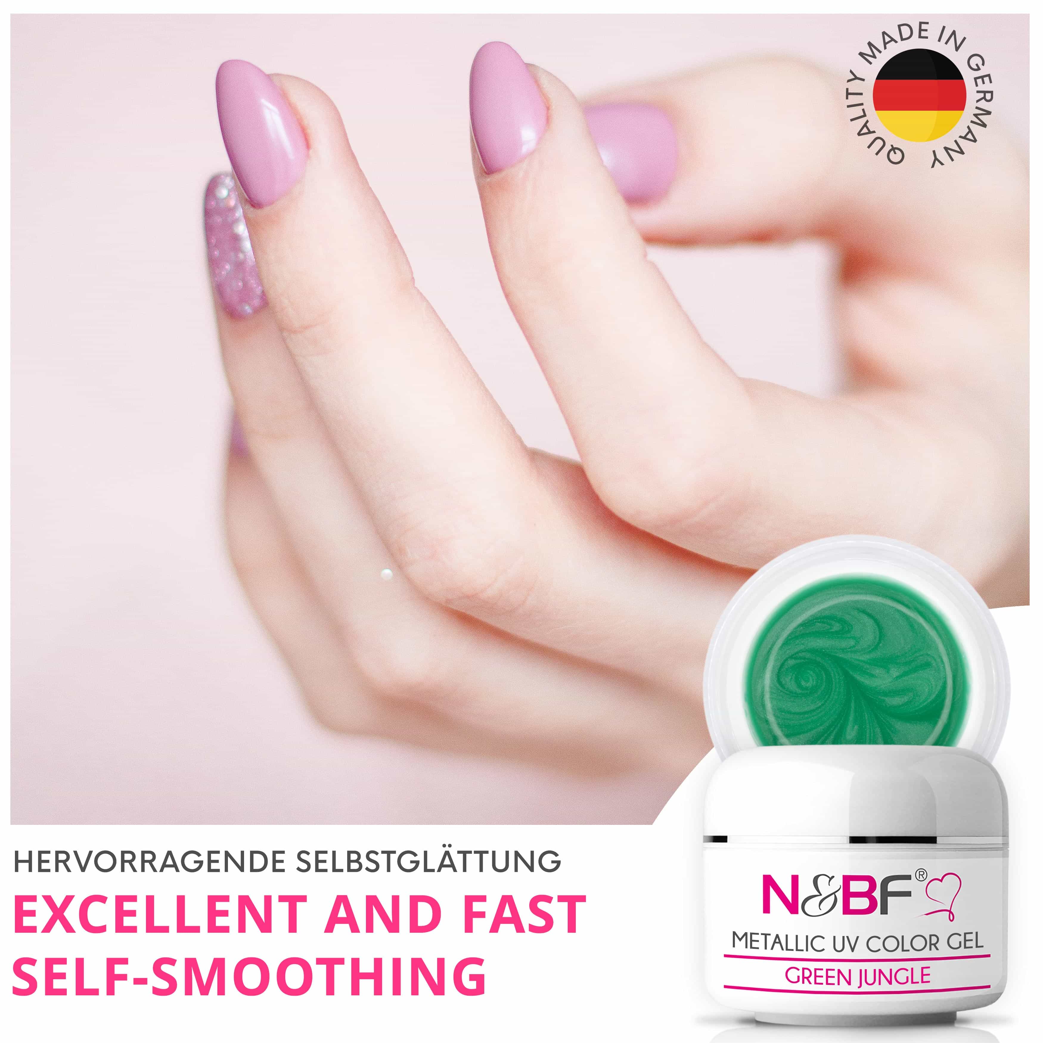 Nails Beauty Factory 2024 57527006 METALLIC UV COLOR GEL GREEN JUNGLE 04