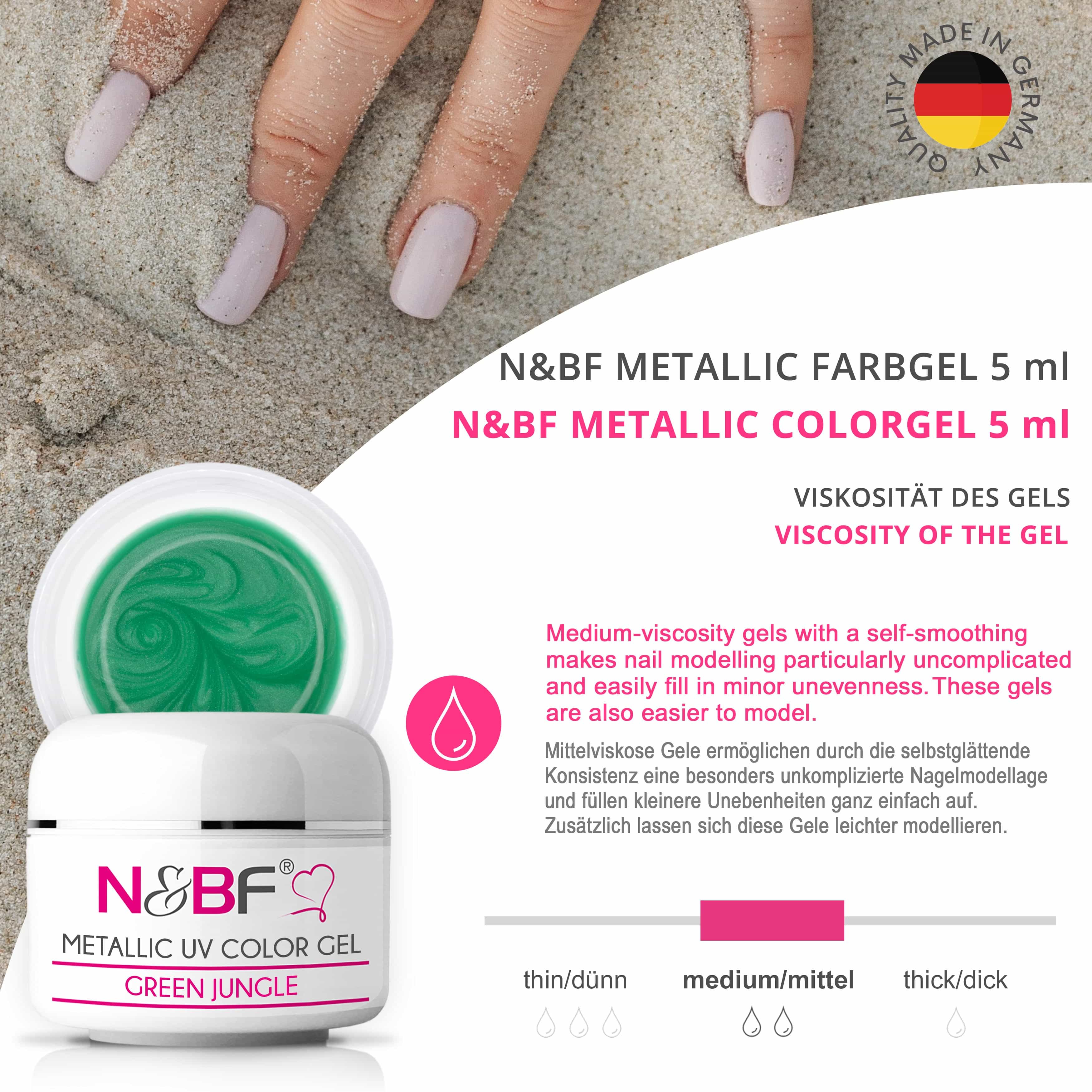 Nails Beauty Factory 2024 57527006 METALLIC UV COLOR GEL GREEN JUNGLE 07