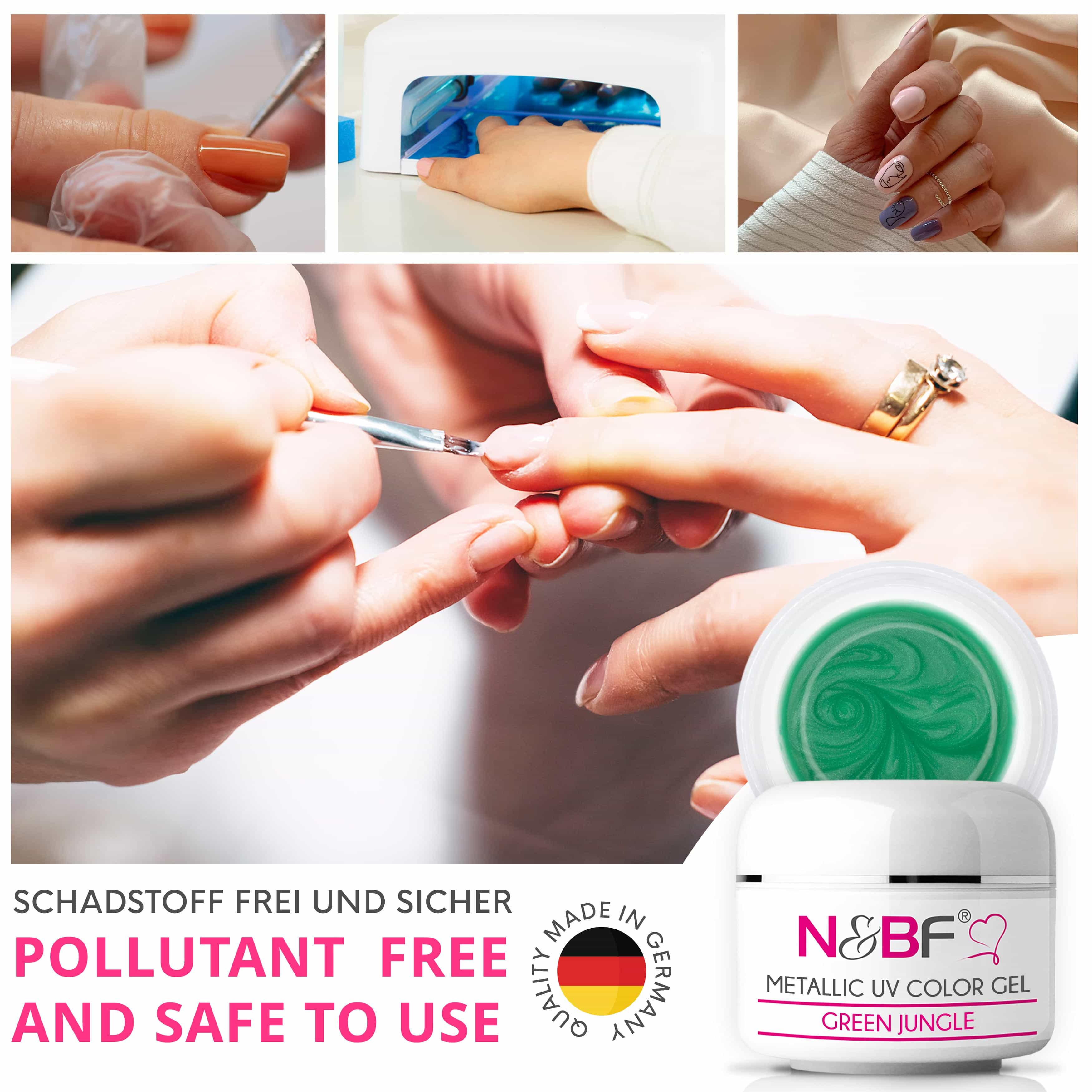 Nails Beauty Factory 2024 57527006 METALLIC UV COLOR GEL GREEN JUNGLE 08