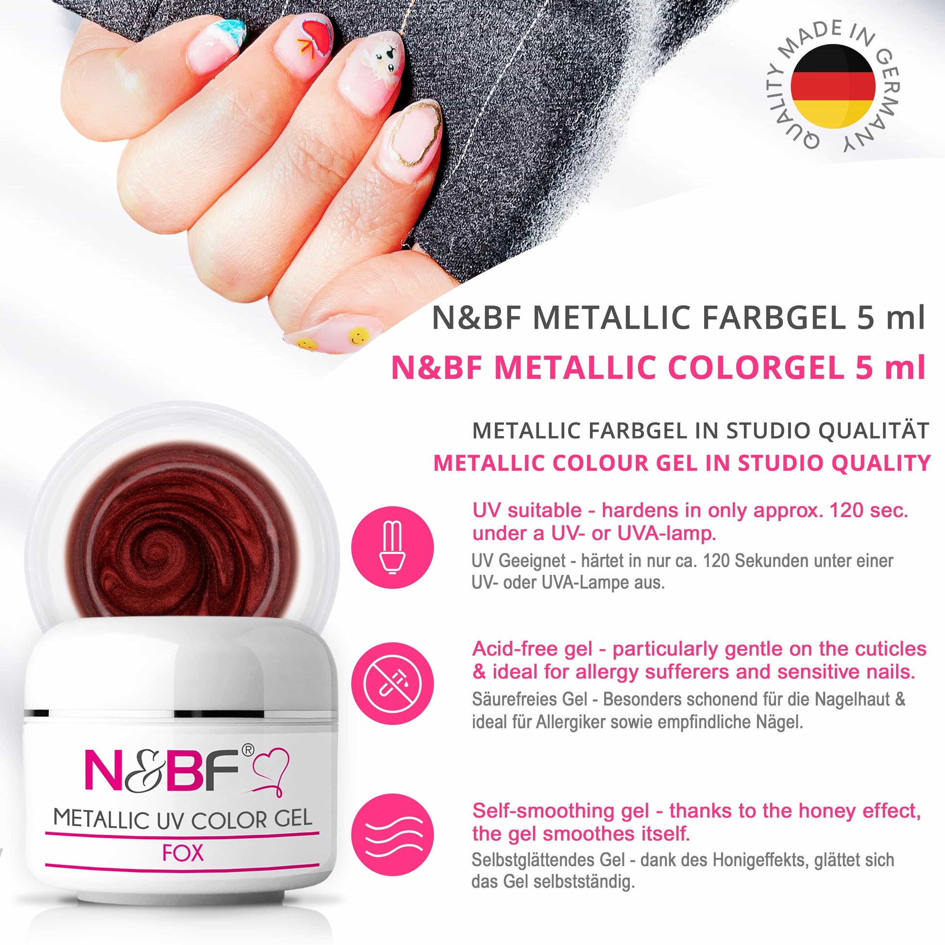 Nails Beauty Factory 2024 57527007 METALLIC UV COLOR GEL FOX 01
