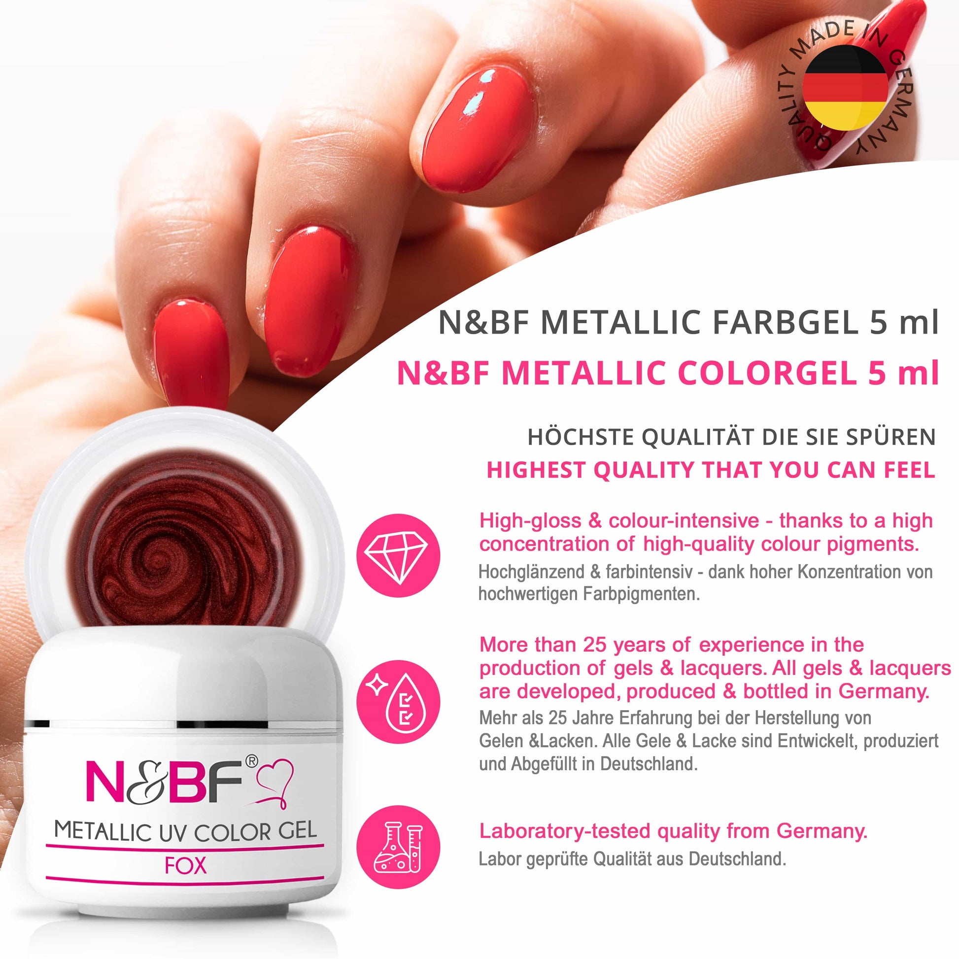 Nails Beauty Factory 2024 57527007 METALLIC UV COLOR GEL FOX 05