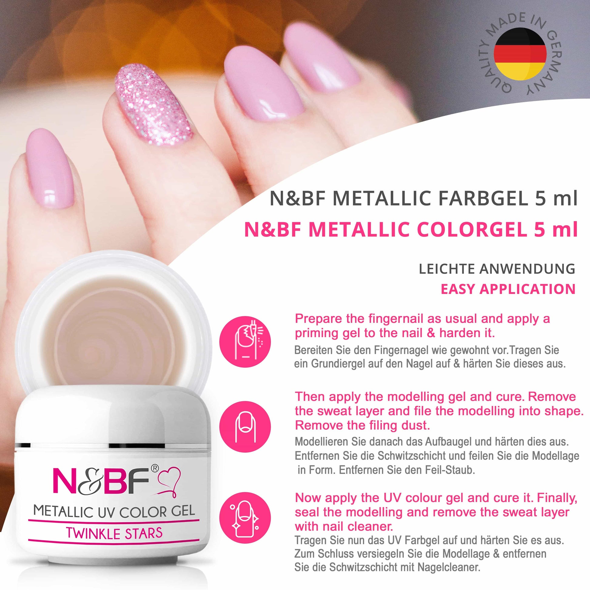 Nails Beauty Factory 2024 57527008 METALLIC UV COLOR GEL TWINKLE STARS 03