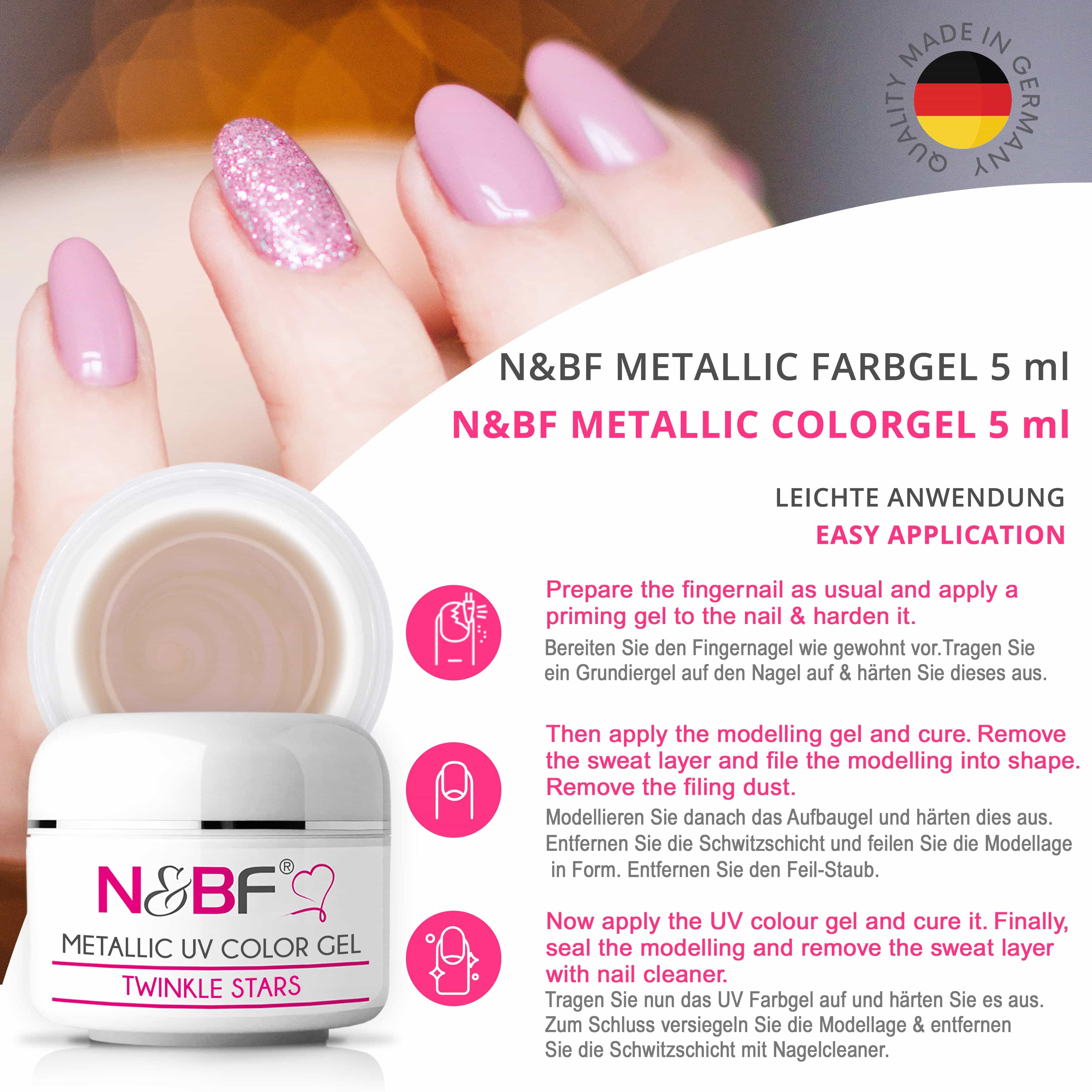 Nails Beauty Factory 2024 57527008 METALLIC UV COLOR GEL TWINKLE STARS 03