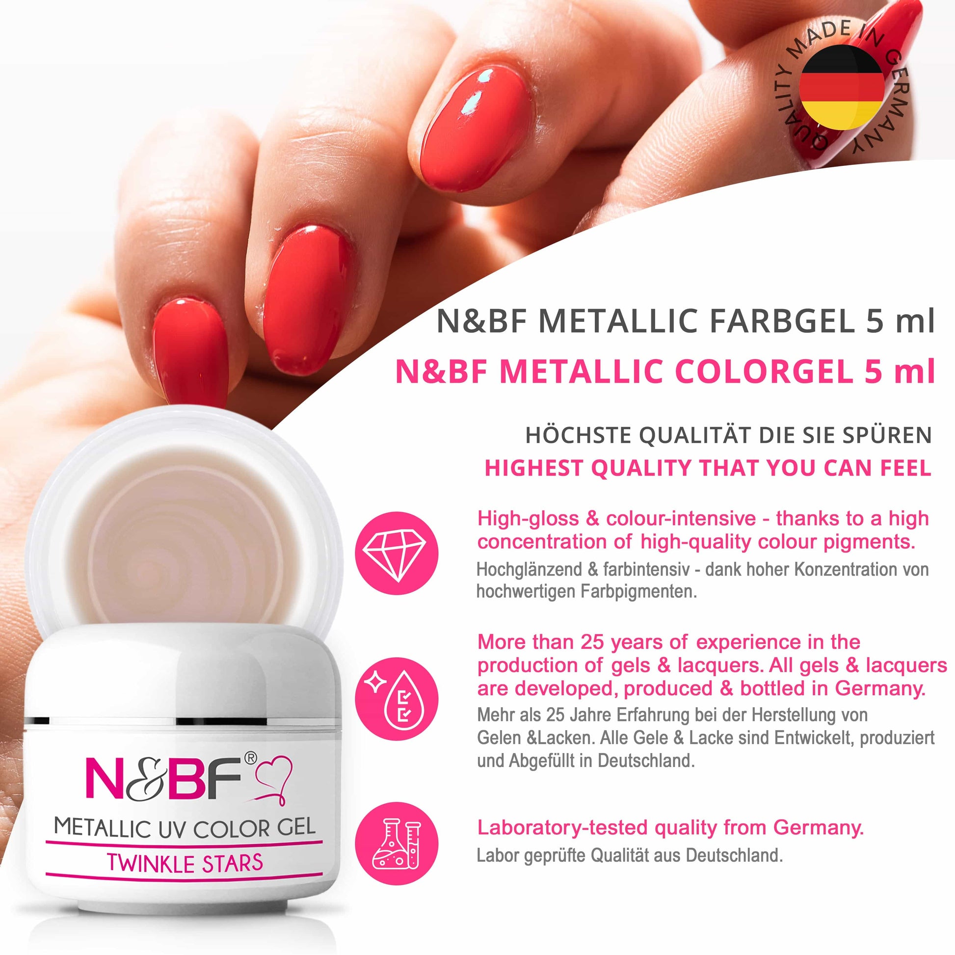 Nails Beauty Factory 2024 57527008 METALLIC UV COLOR GEL TWINKLE STARS 05