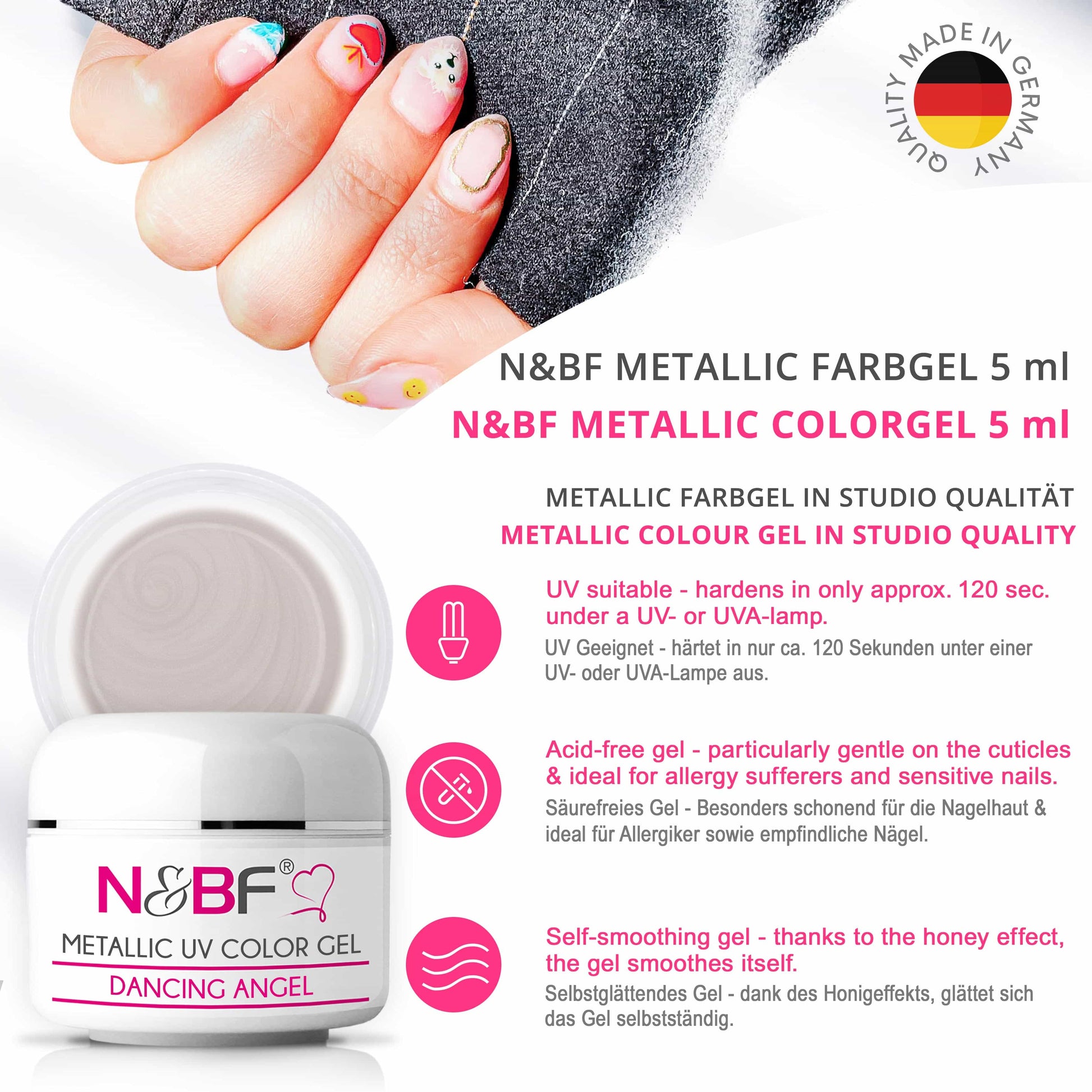 Nails Beauty Factory 2024 57527011 METALLIC UV COLOR GEL DANCING ANGEL 01