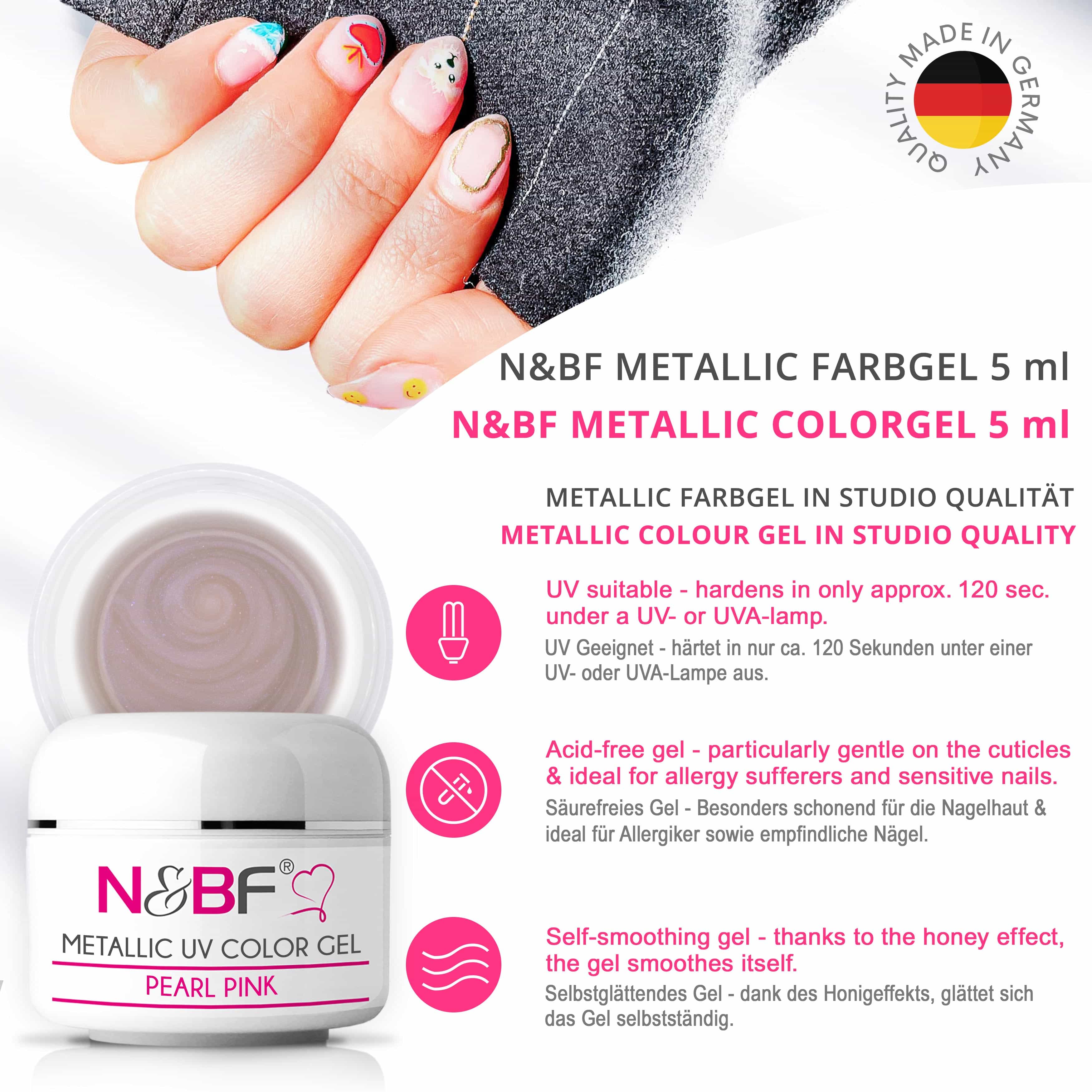 Nails Beauty Factory 2024 57527026 METALLIC UV COLOR GEL PEARL PINK 01