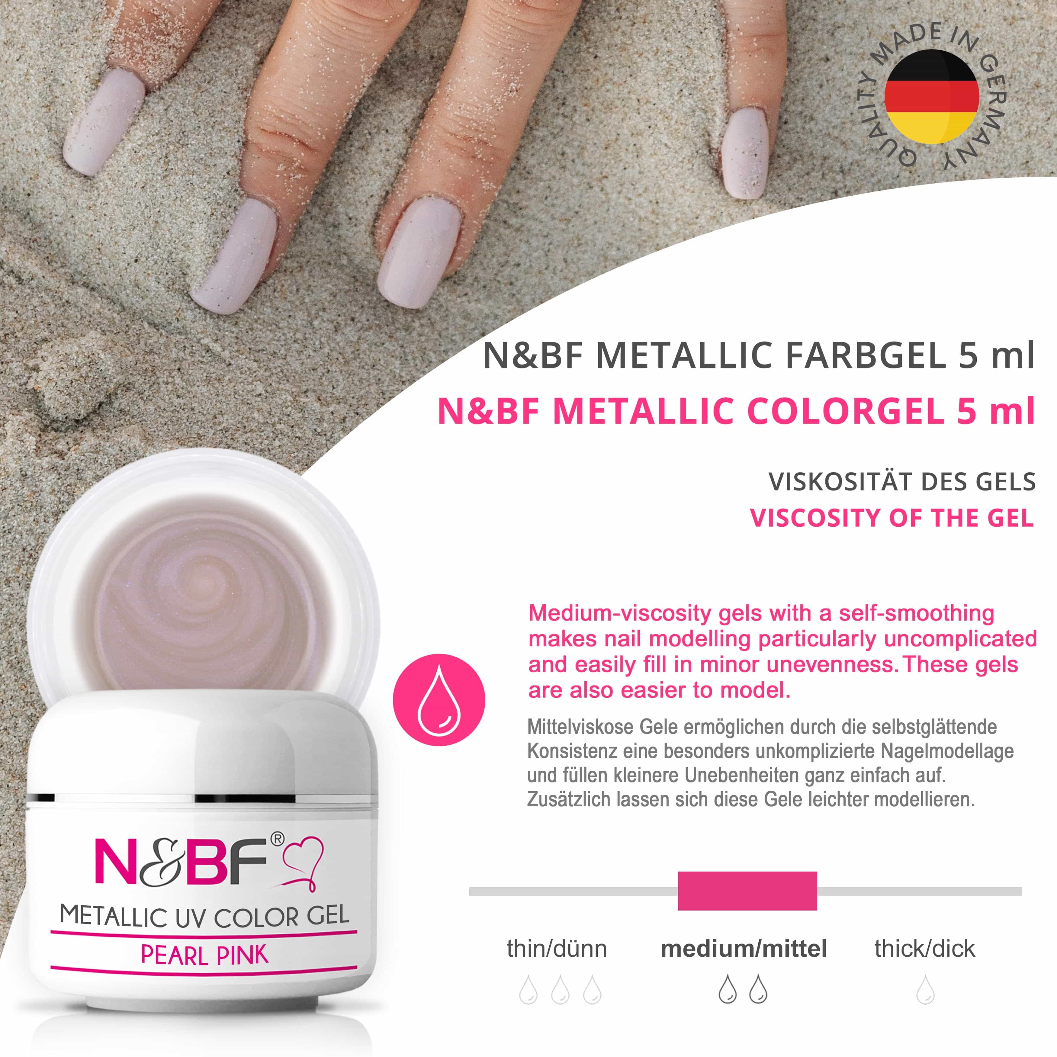 Nails Beauty Factory 2024 57527026 METALLIC UV COLOR GEL PEARL PINK 07