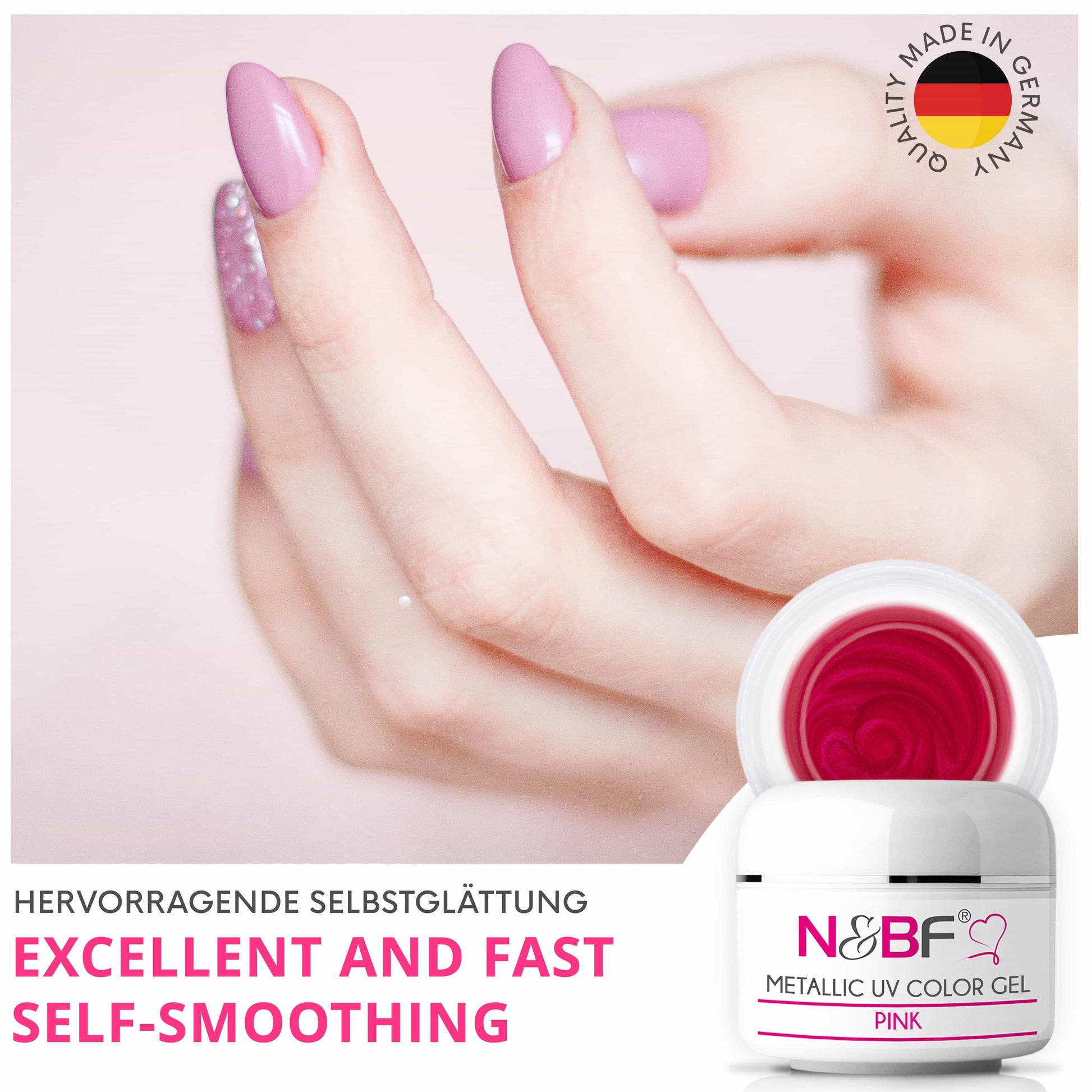 Nails Beauty Factory 2024 58061931 METALLIC UV COLOR GEL PINK 04