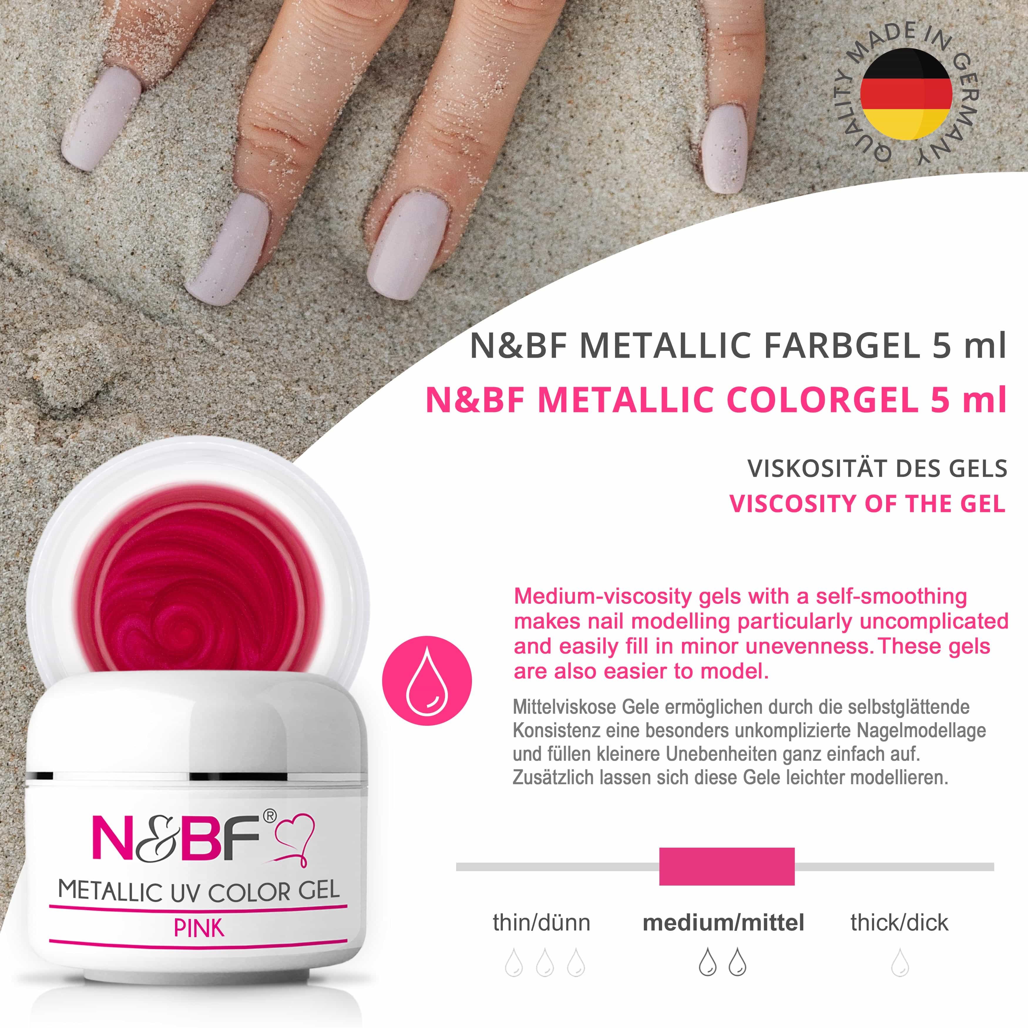 Nails Beauty Factory 2024 58061931 METALLIC UV COLOR GEL PINK 07